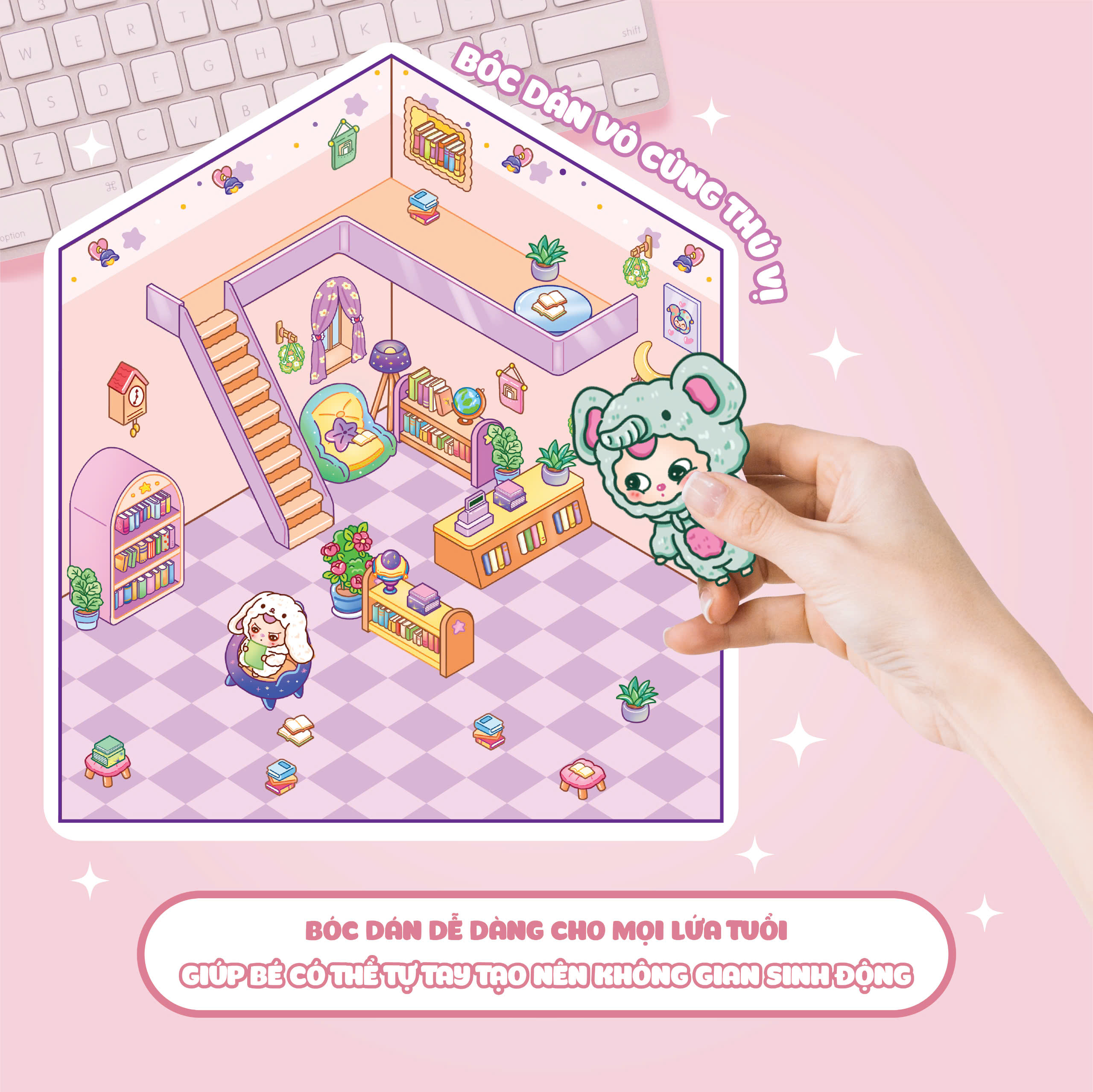 bóc dán 3d - tiệm sách baby three - Ảnh 6