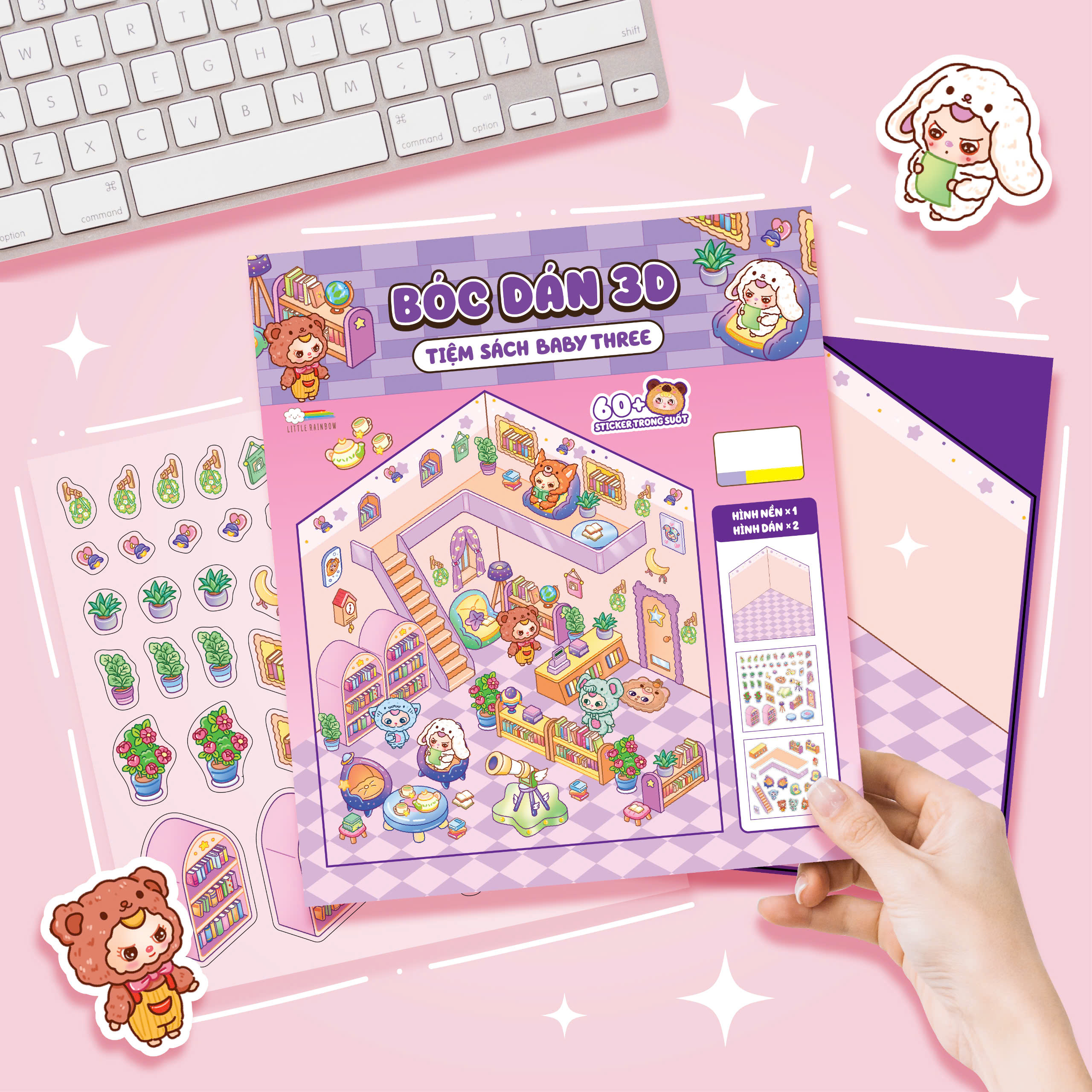 bóc dán 3d - tiệm sách baby three - Ảnh 7