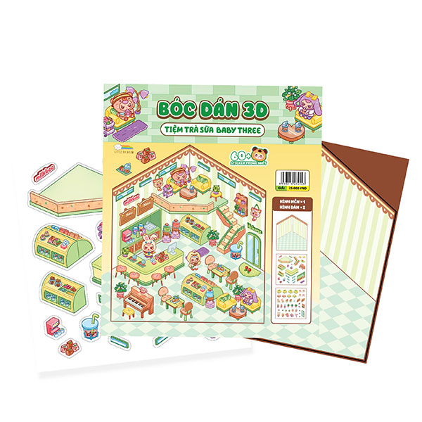 Bóc Dán 3D - Tiệm Trà Sữa Baby Three
