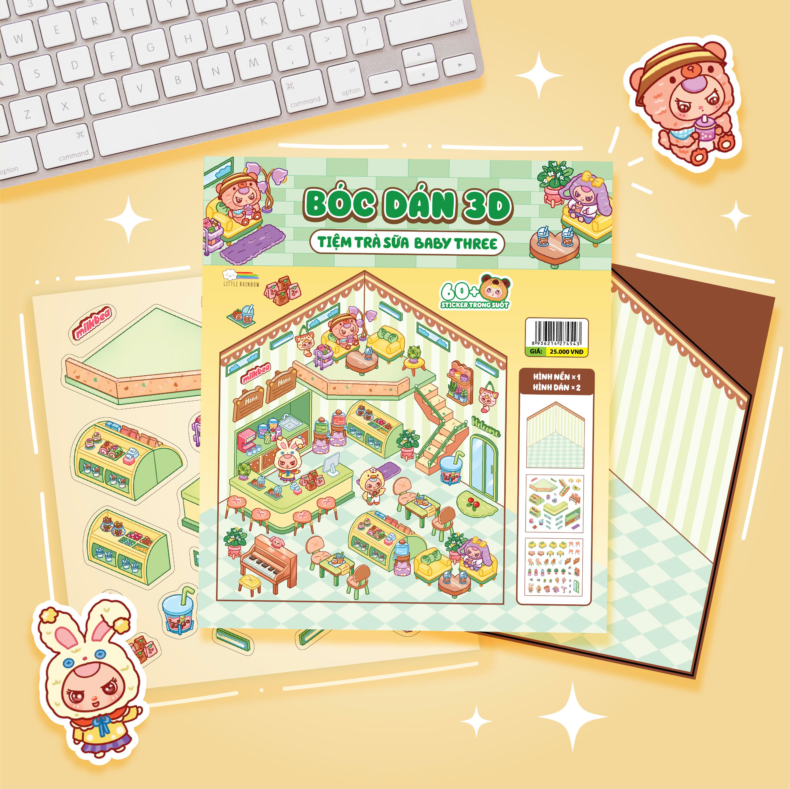 Bóc Dán 3D - Tiệm Trà Sữa Baby Three - Ảnh 3