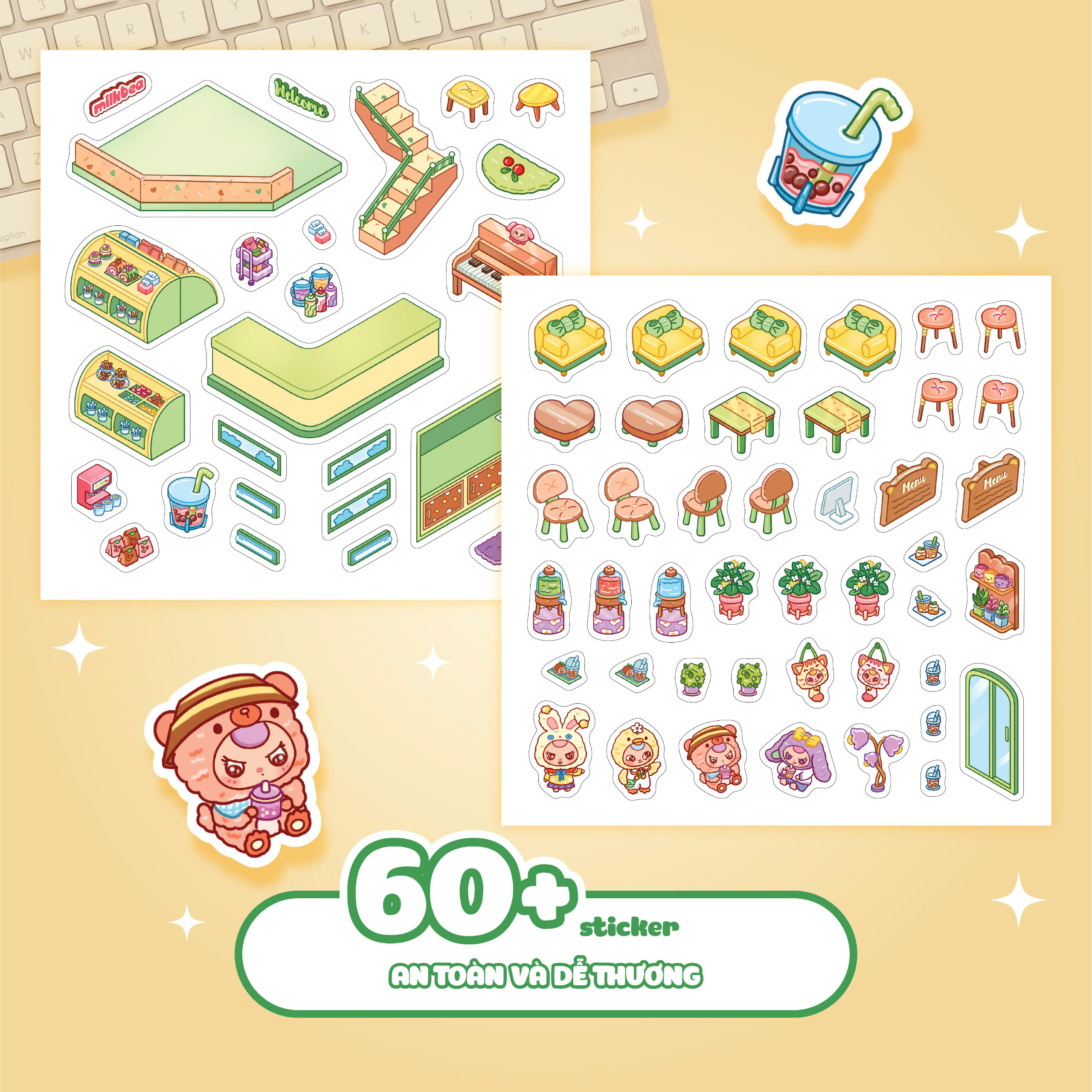 Bóc Dán 3D - Tiệm Trà Sữa Baby Three - Ảnh 4