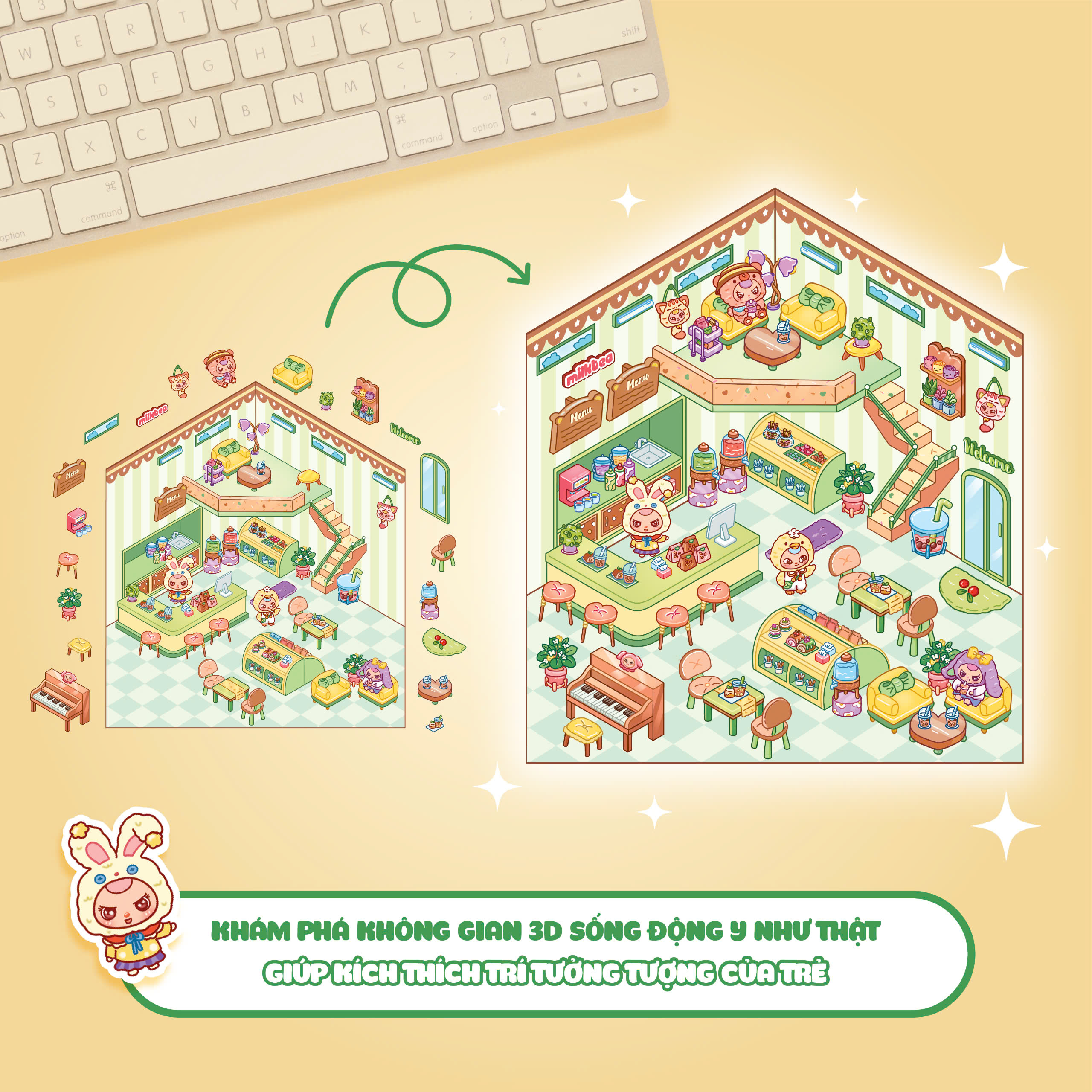 Bóc Dán 3D - Tiệm Trà Sữa Baby Three - Ảnh 5