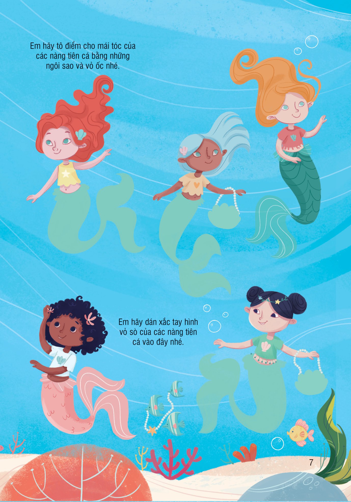 bóc dán thông minh - nàng tiên cá (dành cho trẻ từ 3-8 tuổi) - Ảnh 7