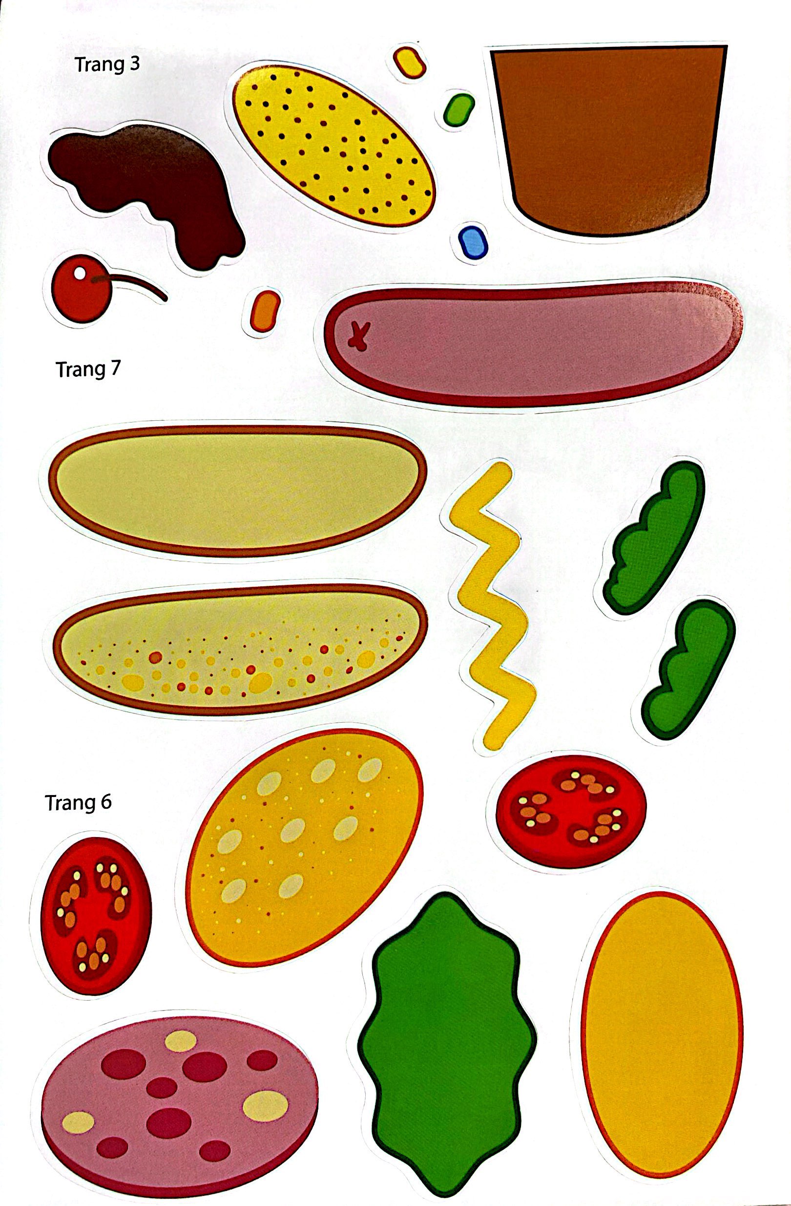 bóc dán thông minh - wolfoo iq rèn luyện khả năng sáng tạo cùng bé - các loại đồ ăn - Ảnh 5
