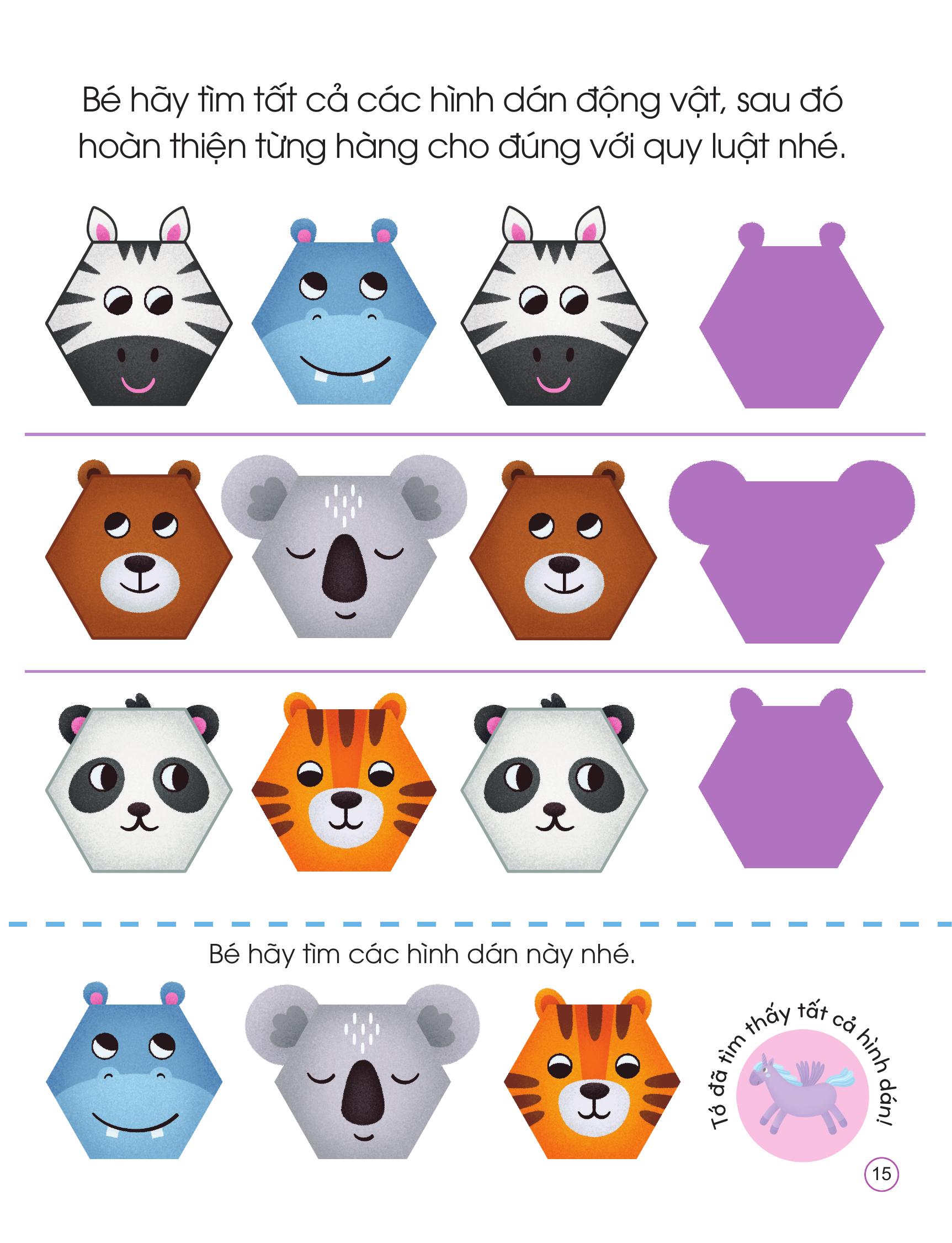 Bóc Dán Tư Duy - Nhận Biết Hình Dạng - Ảnh 15