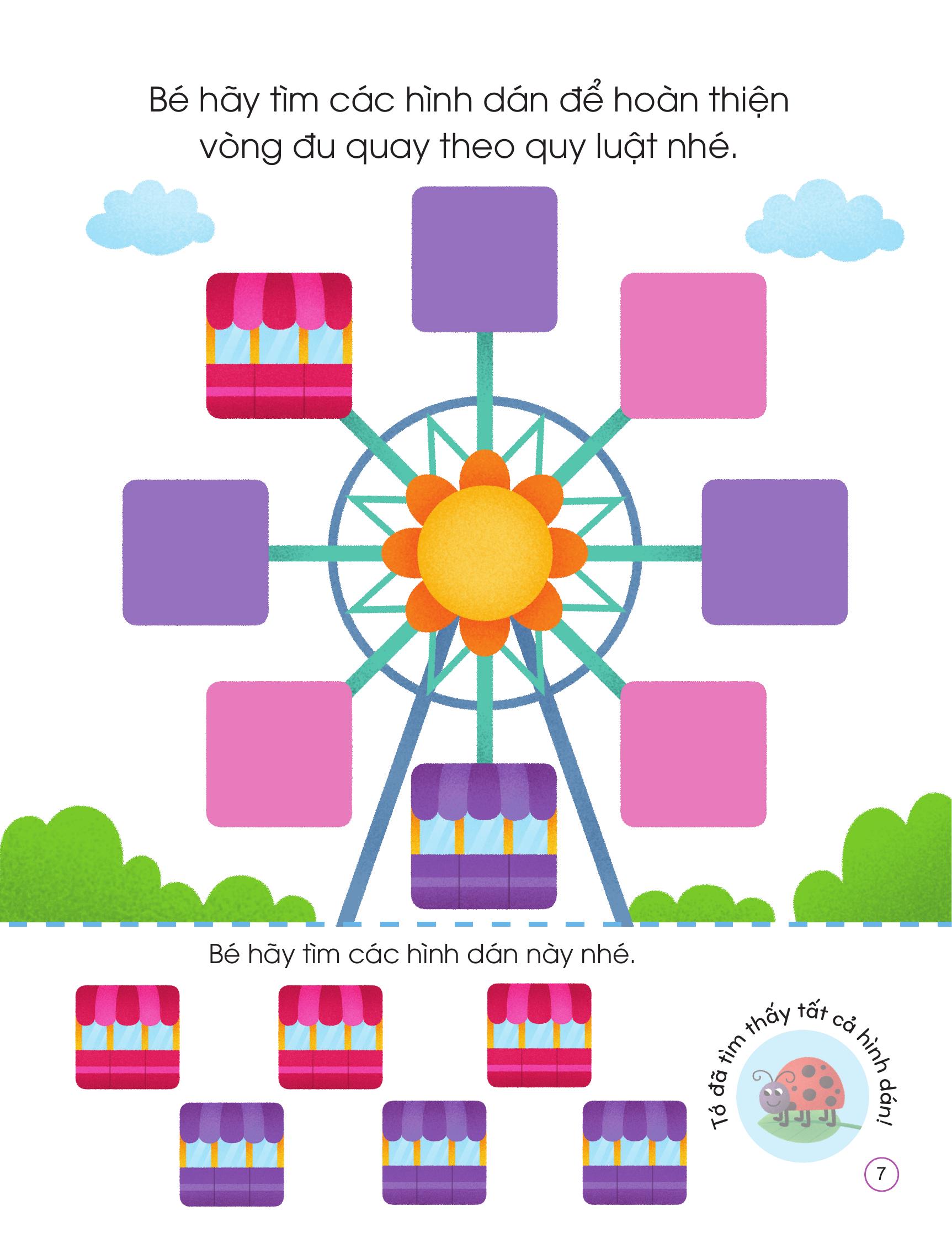 Bóc Dán Tư Duy - Nhận Biết Hình Dạng - Ảnh 7