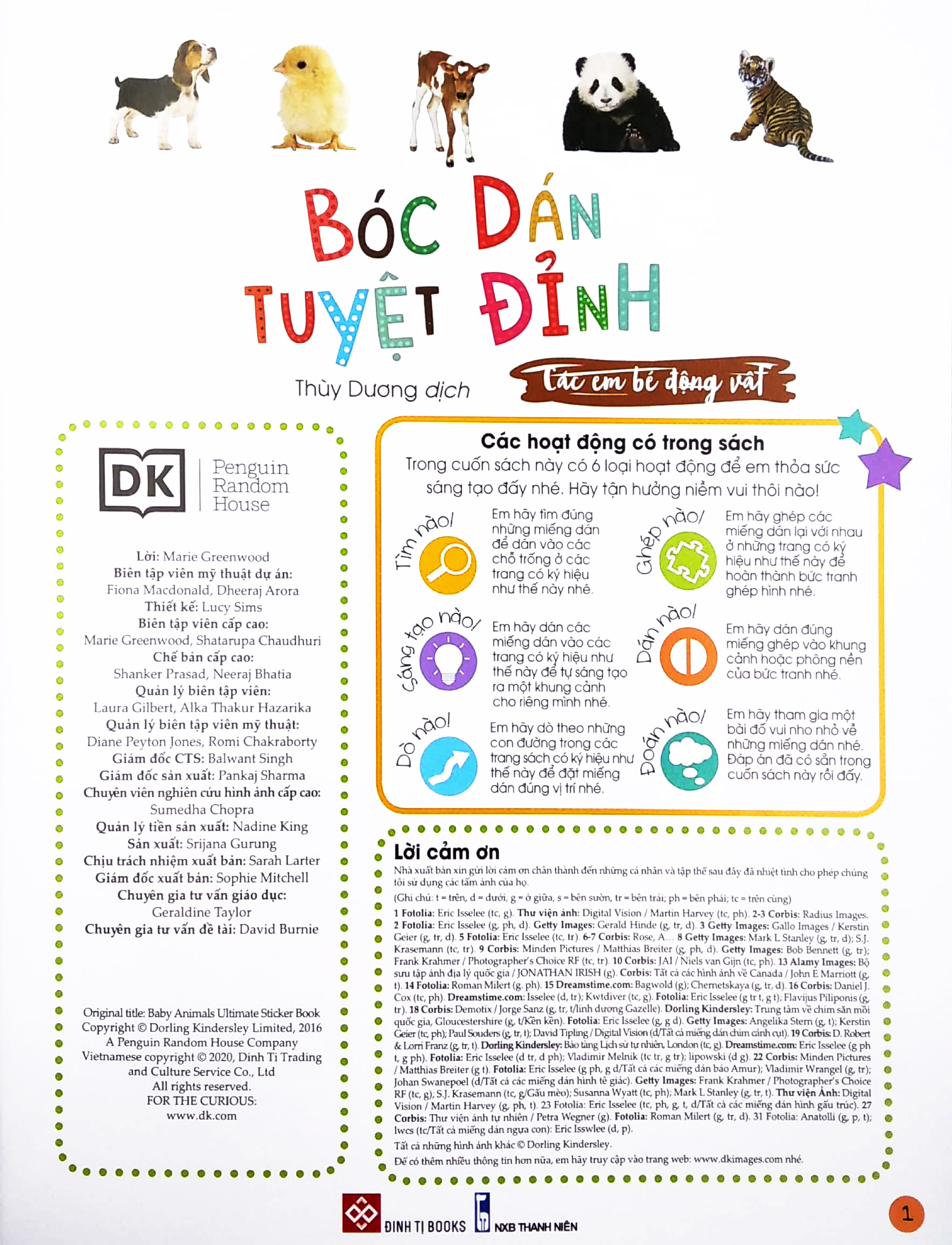 bóc dán tuyệt đỉnh - các em bé động vật (tái bản) - Ảnh 3