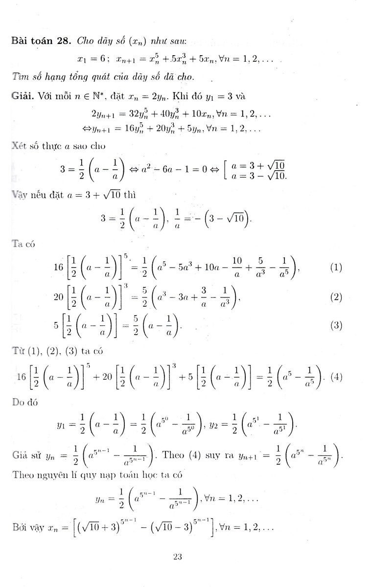 bồi dưỡng học sinh giỏi - chuyên khảo dãy số - Ảnh 10