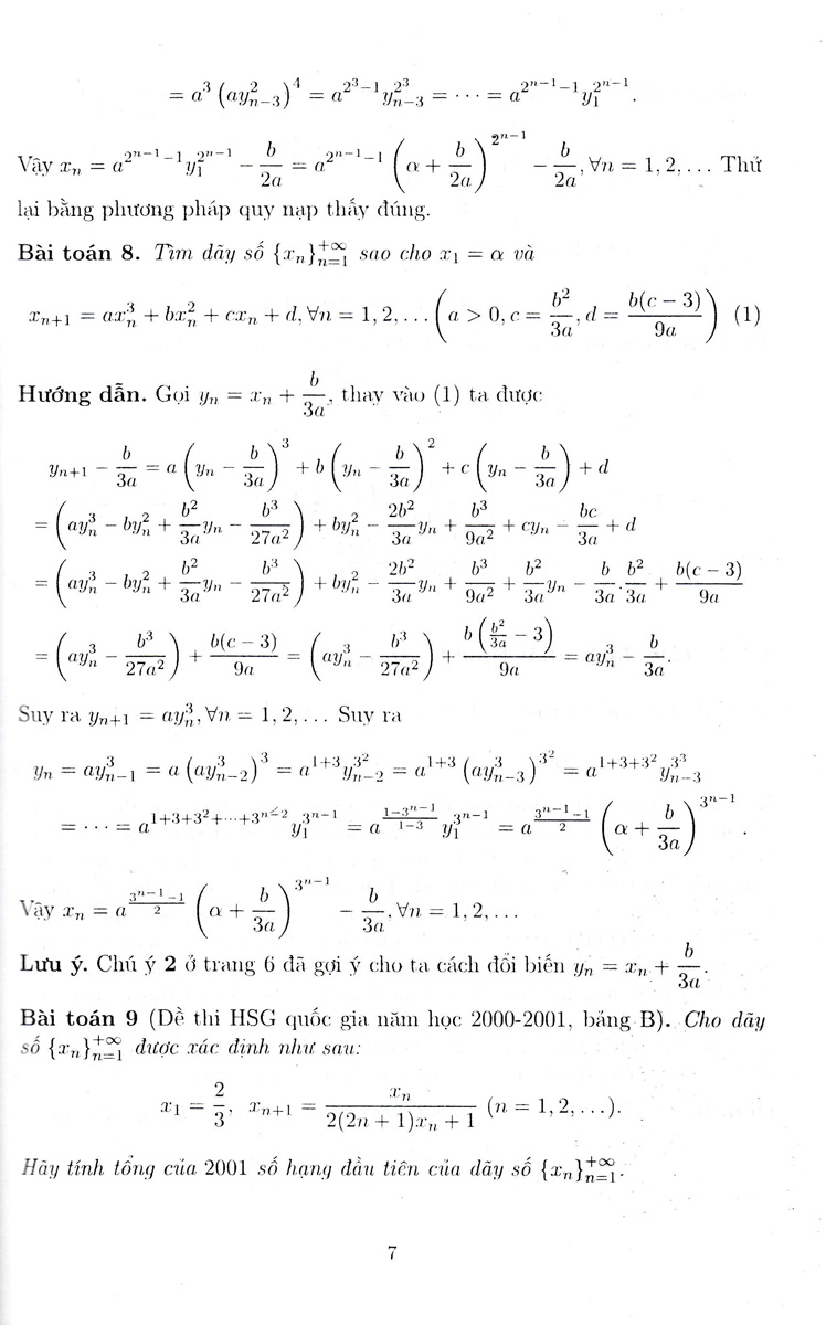 bồi dưỡng học sinh giỏi - chuyên khảo dãy số - Ảnh 7