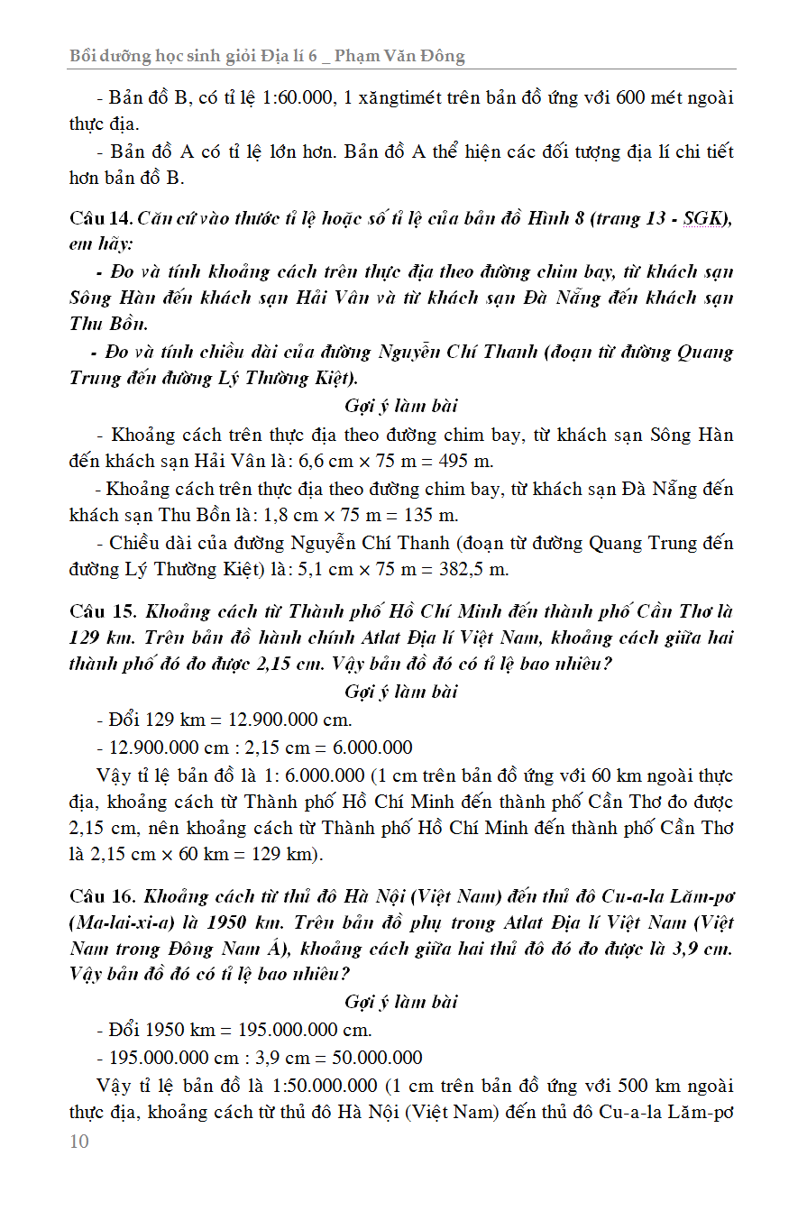 bồi dưỡng học sinh giỏi địa lí 6 - Ảnh 11