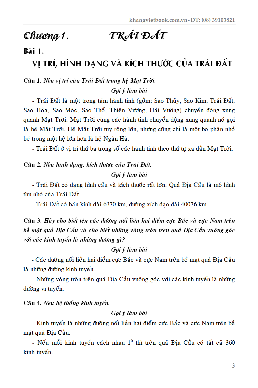 bồi dưỡng học sinh giỏi địa lí 6 - Ảnh 4