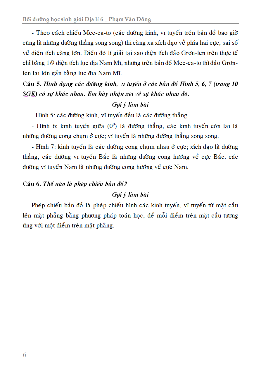 bồi dưỡng học sinh giỏi địa lí 6 - Ảnh 7