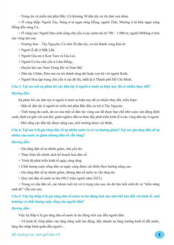 Bồi Dưỡng Học Sinh Giỏi Địa Lí 9 (Theo Chương Trình GDPT Mới) - Ảnh 3