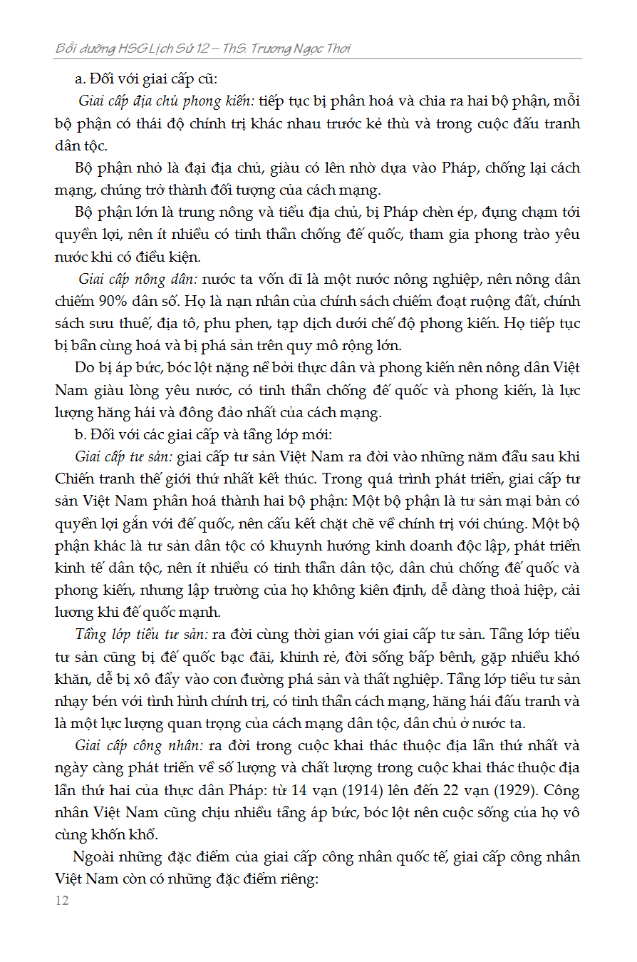 bồi dưỡng học sinh giỏi lịch sử 12 - phiên bản mới nhất - Ảnh 12