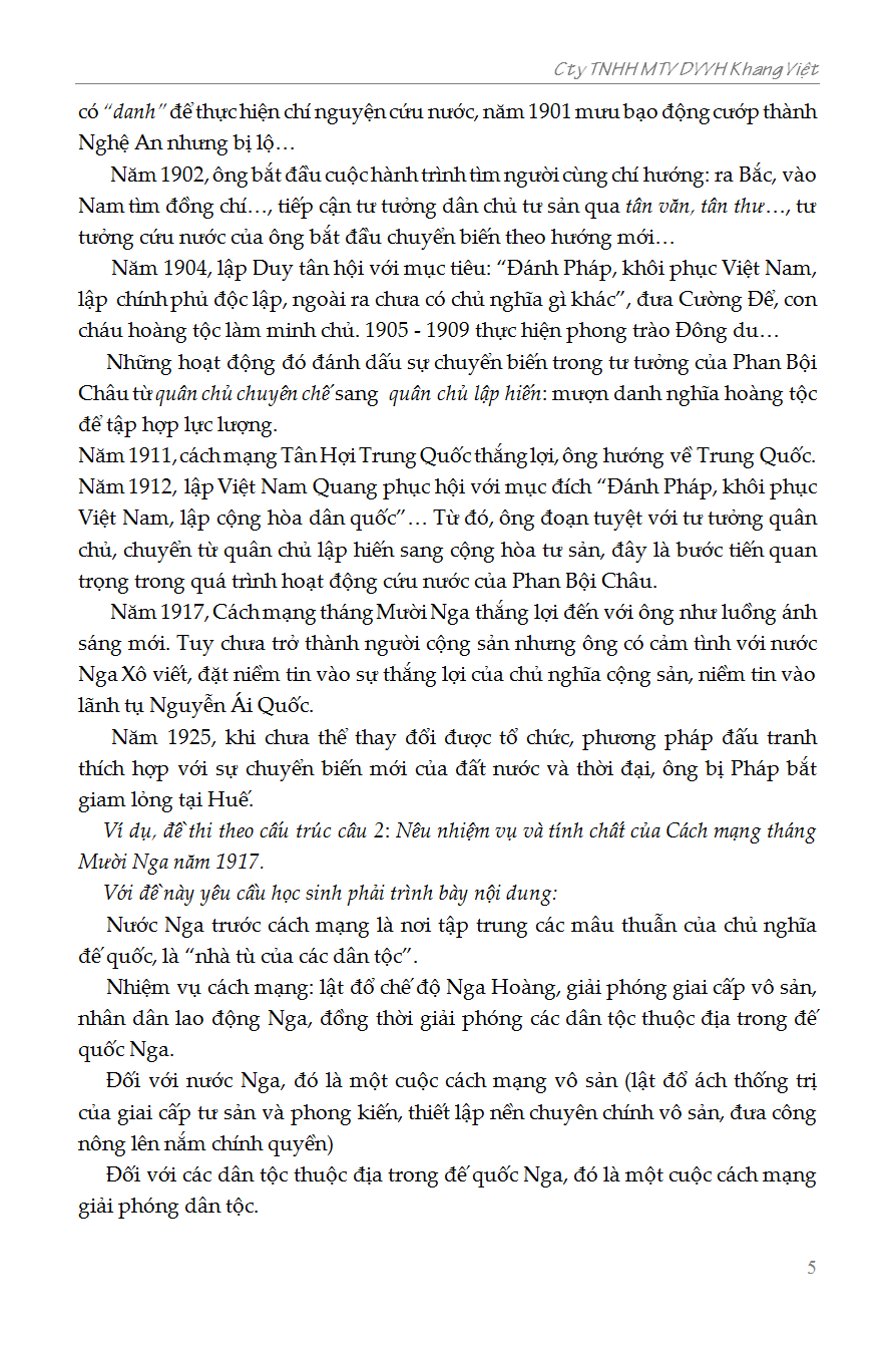 bồi dưỡng học sinh giỏi lịch sử 12 - phiên bản mới nhất - Ảnh 5