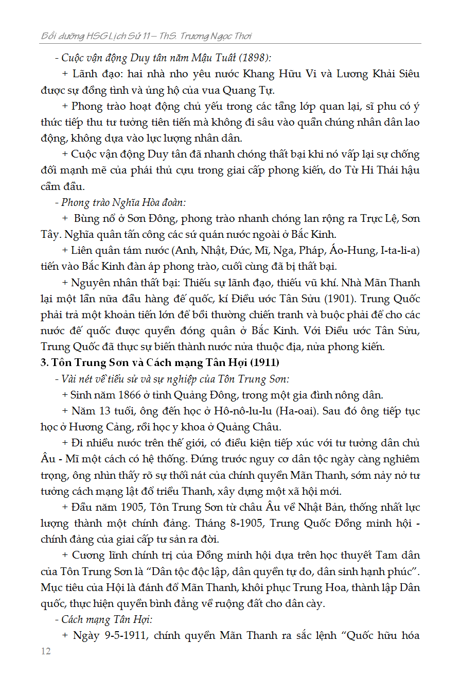 bồi dưỡng học sinh giỏi sử 11 - Ảnh 15