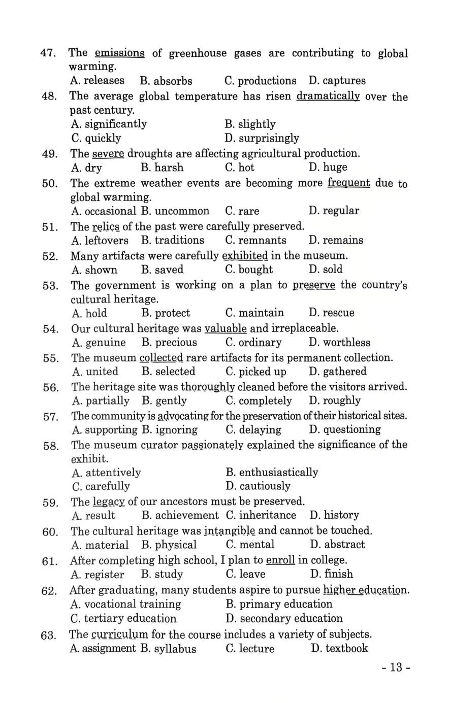 Bồi Dưỡng Học Sinh Giỏi Tiếng Anh 11 - Ảnh 11