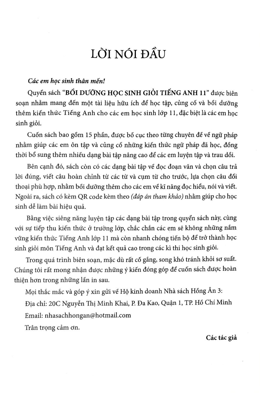 Bồi Dưỡng Học Sinh Giỏi Tiếng Anh 11 - Ảnh 2