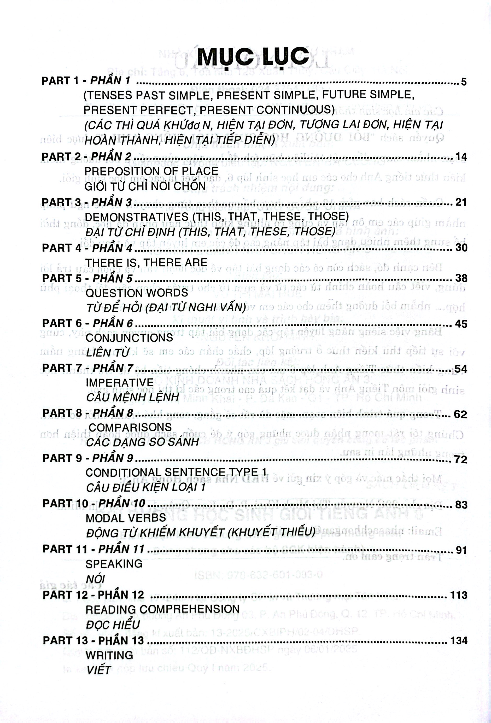 Bồi Dưỡng Học Sinh Giỏi Tiếng Anh Lớp 6 (Biên Soạn Theo Chương Trình Giáo Dục Phổ Thông Mới) - Ảnh 4