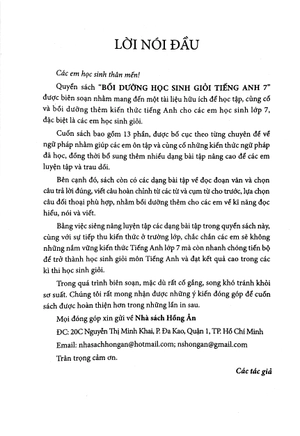 bồi dưỡng học sinh giỏi tiếng anh 7 - Ảnh 3