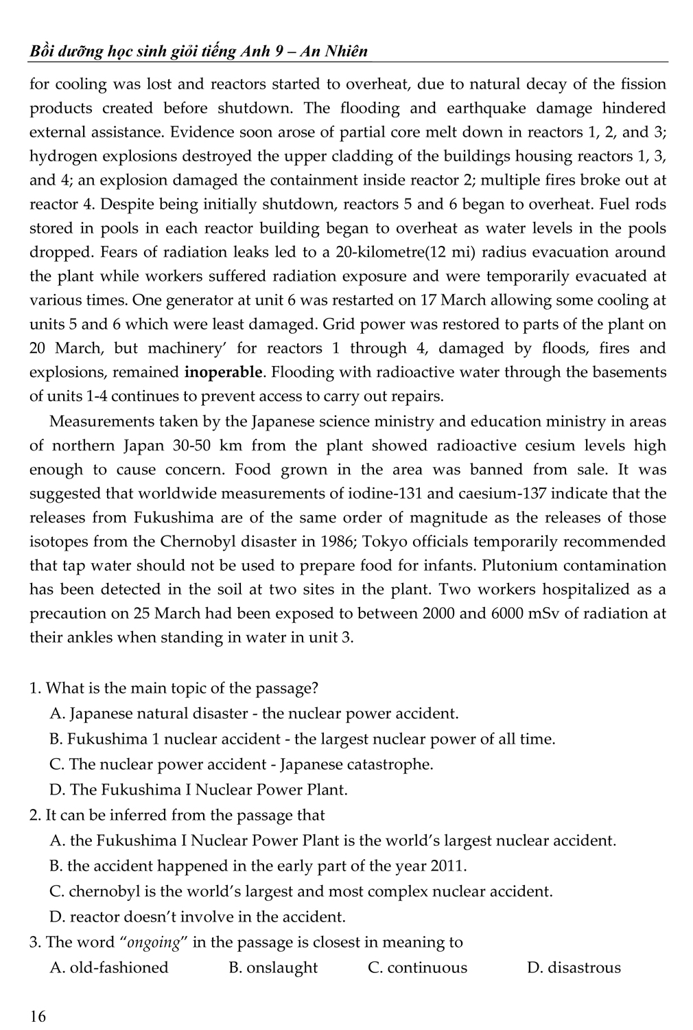 bồi dưỡng học sinh giỏi tiếng anh 9 - Ảnh 16