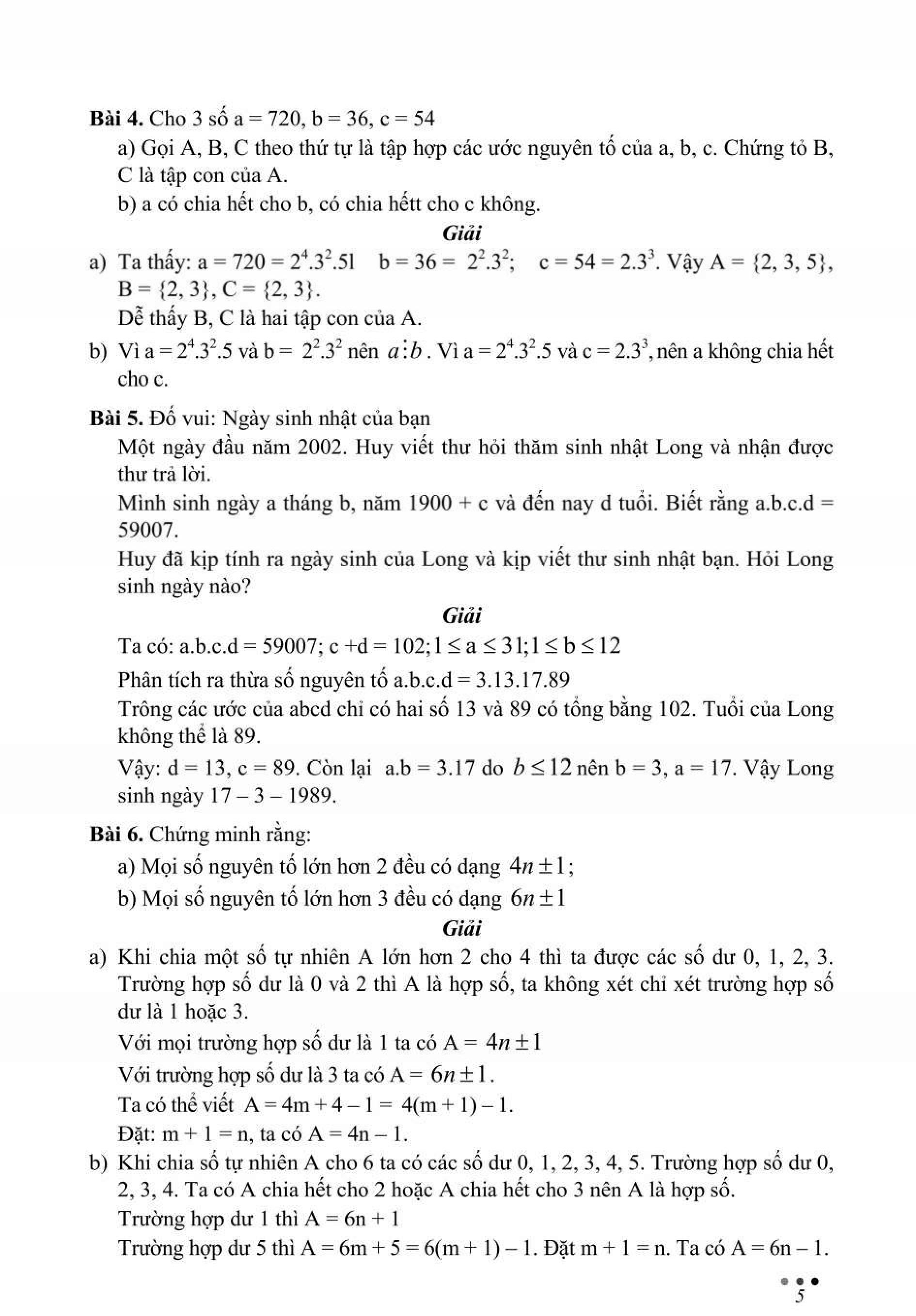 Bồi Dưỡng Học Sinh Giỏi Toán 9 - Luyện Thi Vào Lớp 10 THPT Chuyên Toán - Tập 1 - Số Học-Tổ Hợp, Nguyên Lý Và Đại Số - Ảnh 6