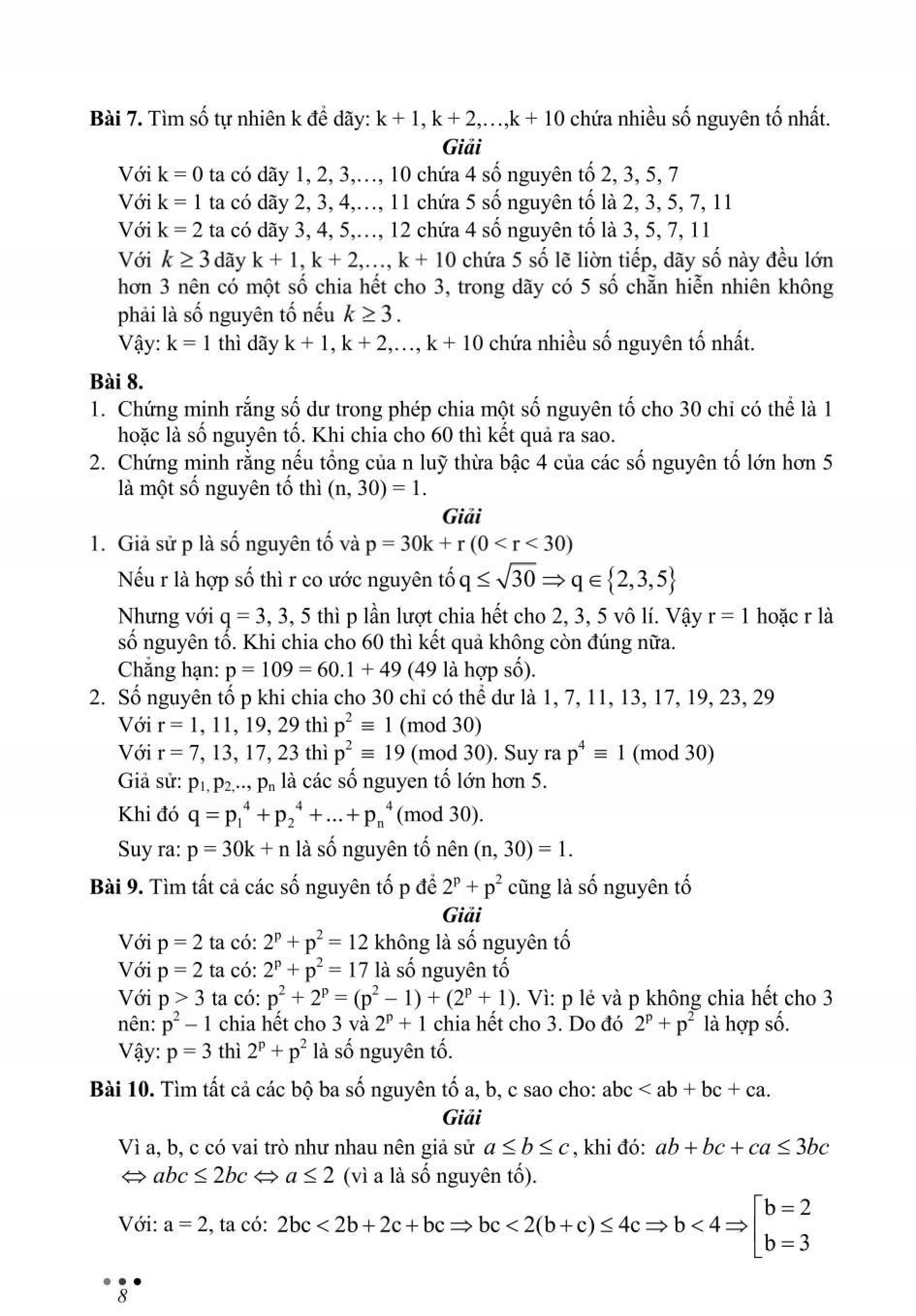 Bồi Dưỡng Học Sinh Giỏi Toán 9 - Luyện Thi Vào Lớp 10 THPT Chuyên Toán - Tập 1 - Số Học-Tổ Hợp, Nguyên Lý Và Đại Số - Ảnh 9