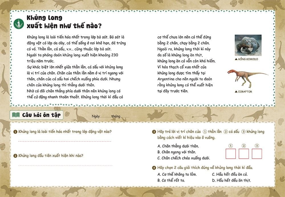 bồi dưỡng kĩ năng đọc hiểu cho học sinh tiểu học - thế giới khủng long - Ảnh 5