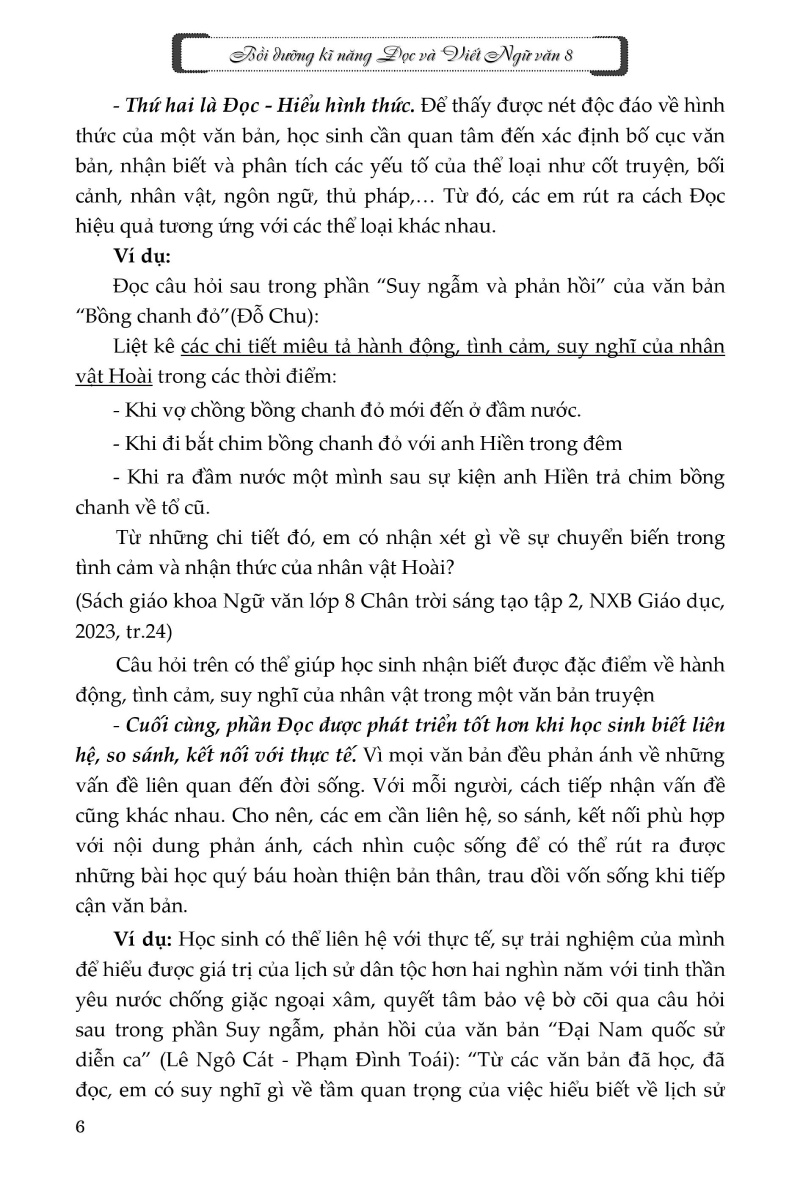 bồi dưỡng kĩ năng đọc và viết ngữ văn 8 - Ảnh 8
