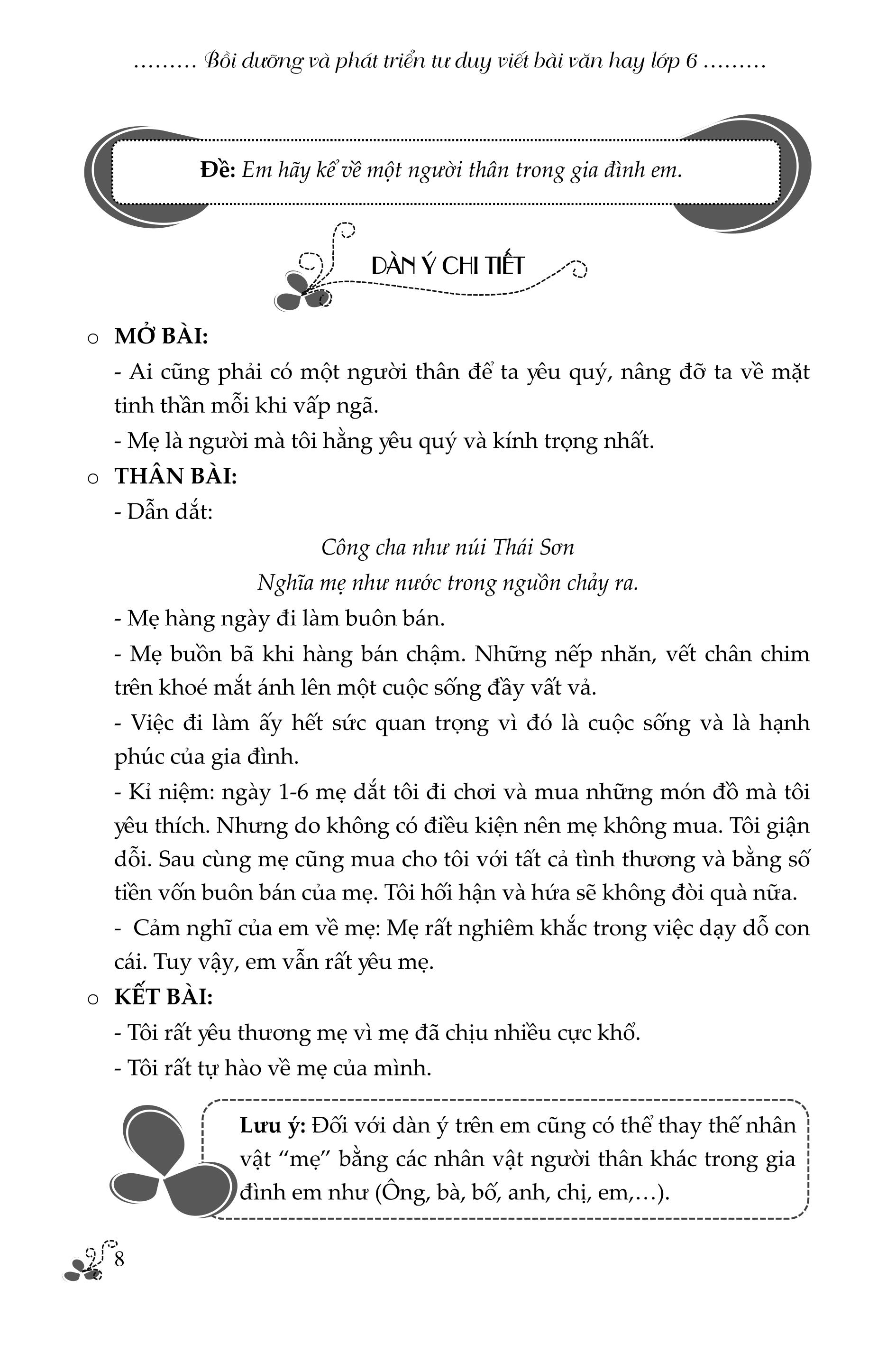 bồi dưỡng và phát triển tư duy viết bài văn hay lớp 6 - Ảnh 9