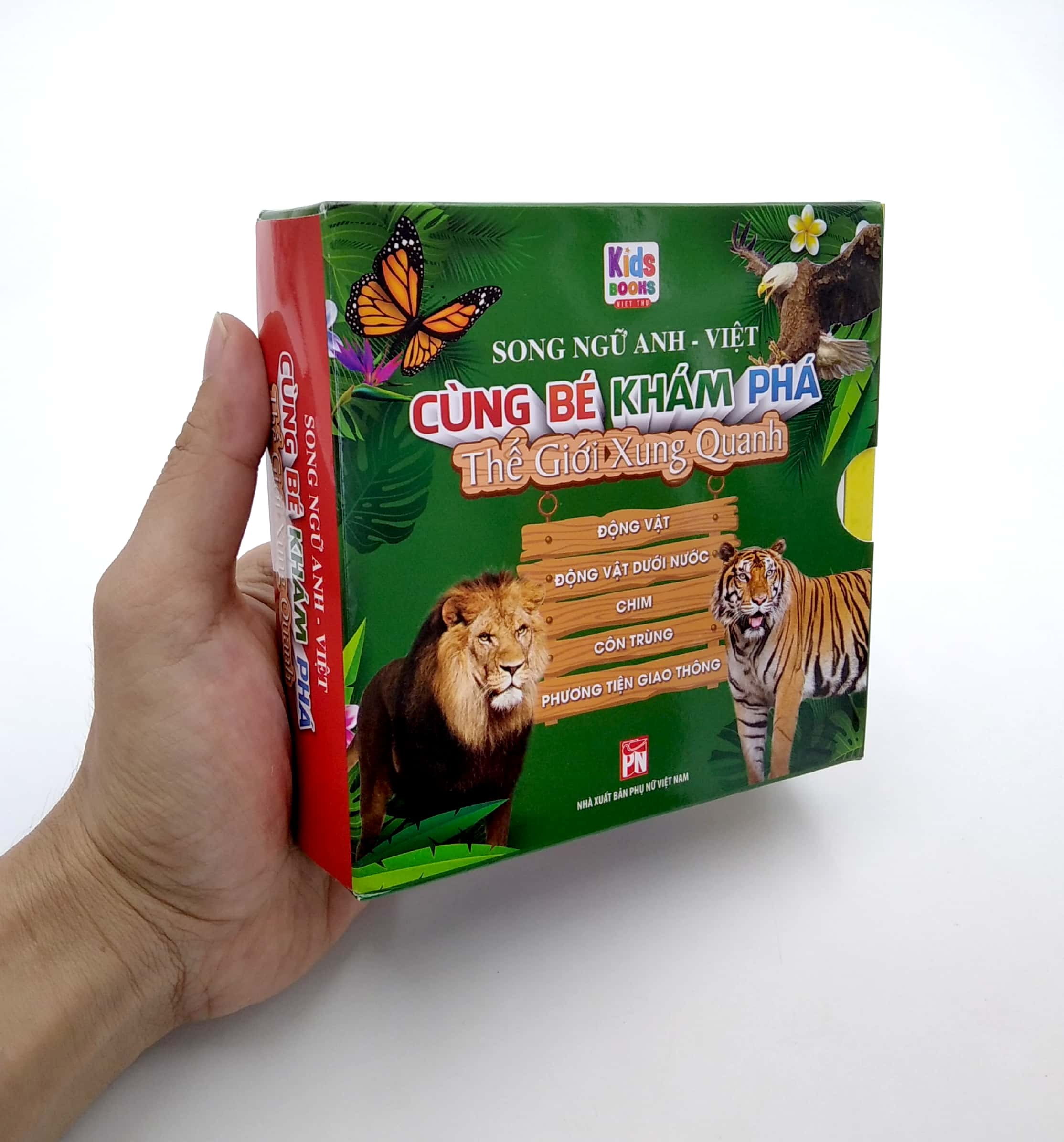 boxset cùng bé khám phá thế giới xung quanh - động vật - động vật dưới nước - chim - côn trùng - phương tiện giao thông (song ngữ anh-việt) (bộ 5 cuốn) - Ảnh 11