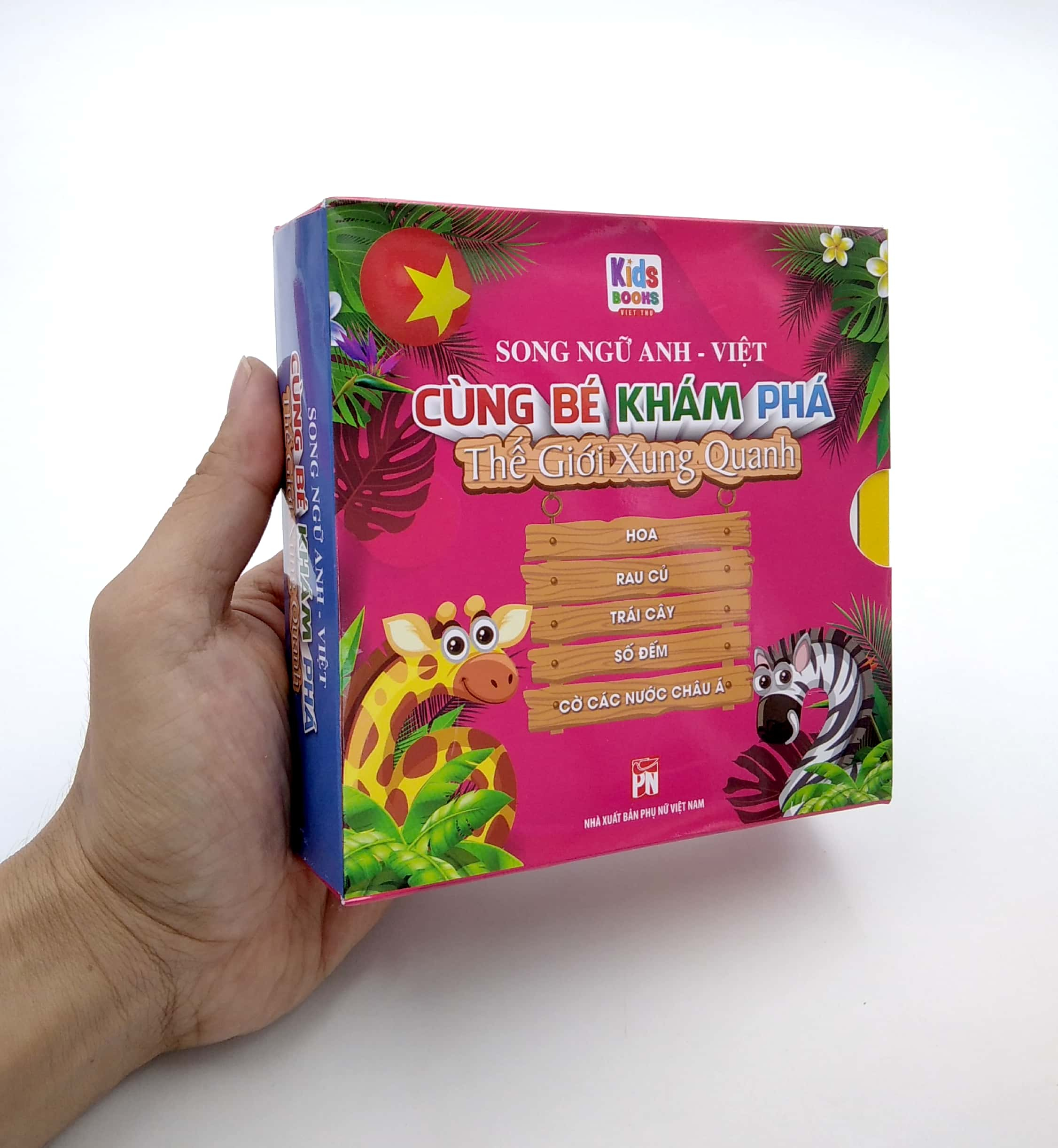boxset cùng bé khám phá thế giới xung quanh - hoa - rau củ - trái cây - số đếm - cờ các nước châu á (song ngữ anh-việt) (bộ 5 cuốn) - Ảnh 11