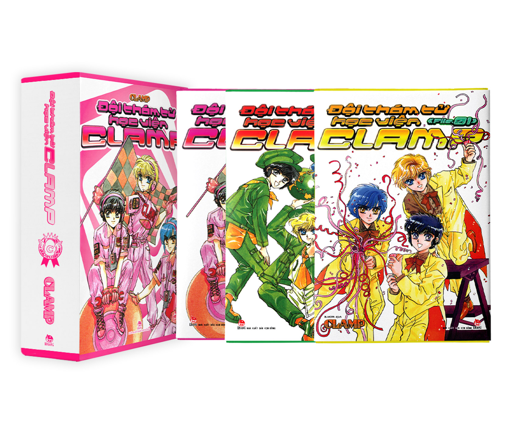 boxset đội thám tử học viện clamp (bộ 3 tập) - tặng kèm poster kẹp mỗi tập - Ảnh 3