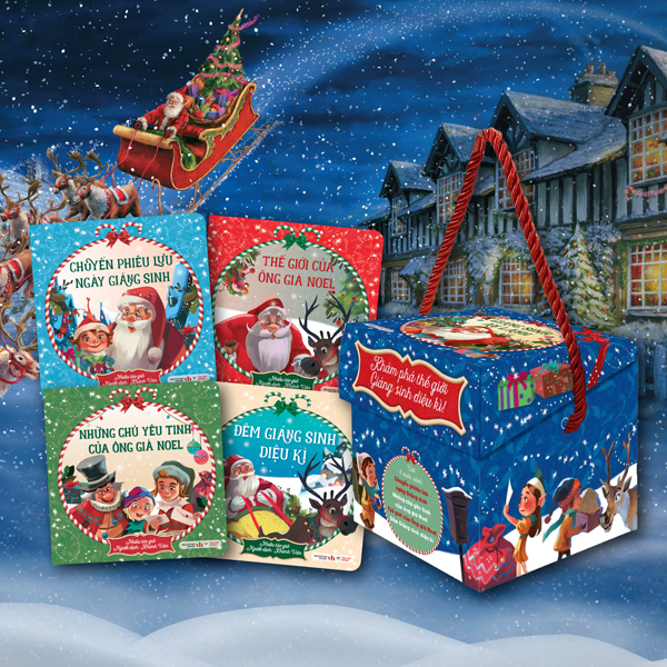 Boxset Giáng Sinh An Lành (Hộp 4 Cuốn) - Hộp Màu Xanh