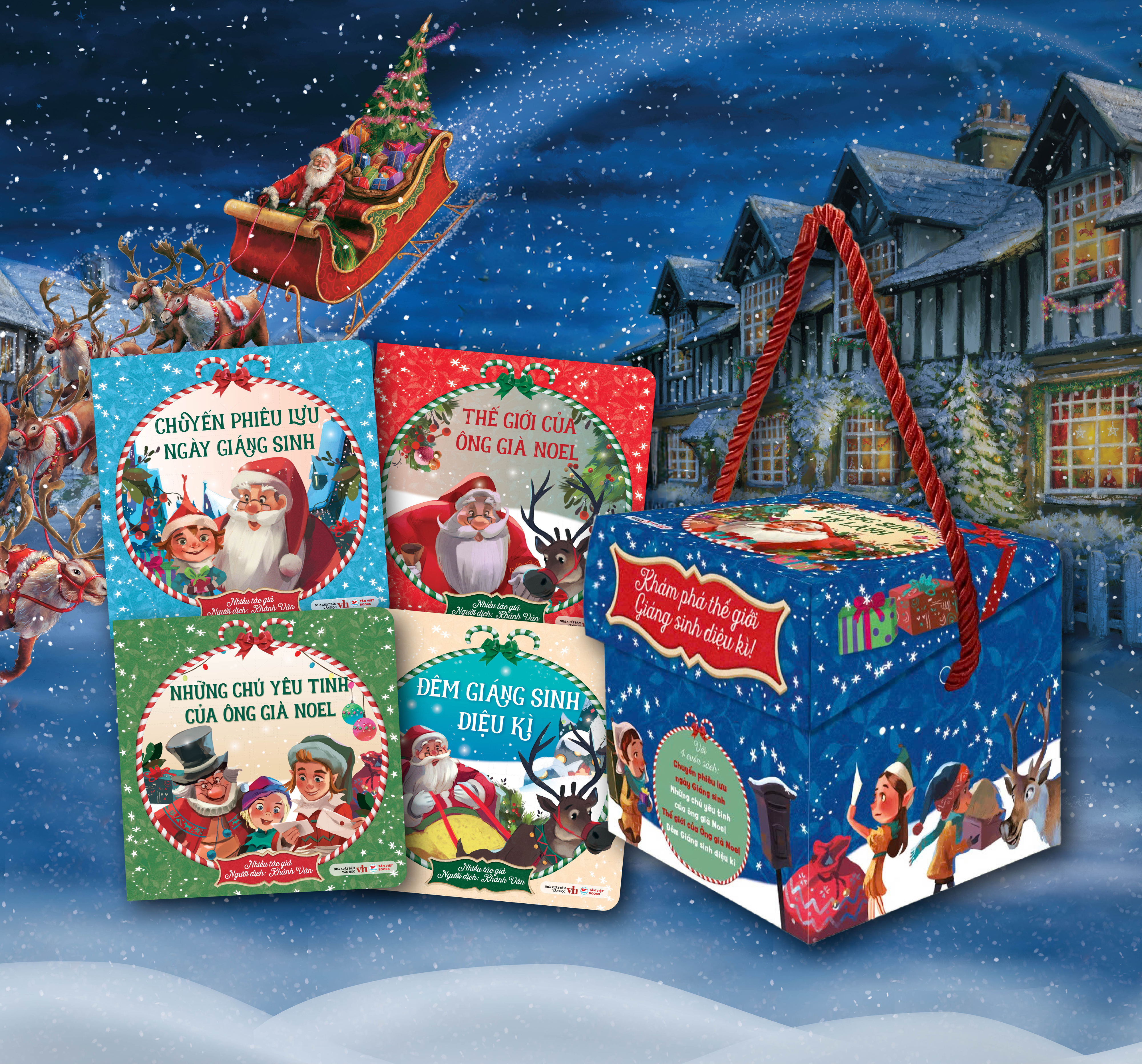 Boxset Giáng Sinh An Lành (Hộp 4 Cuốn) - Hộp Màu Xanh - Ảnh 2