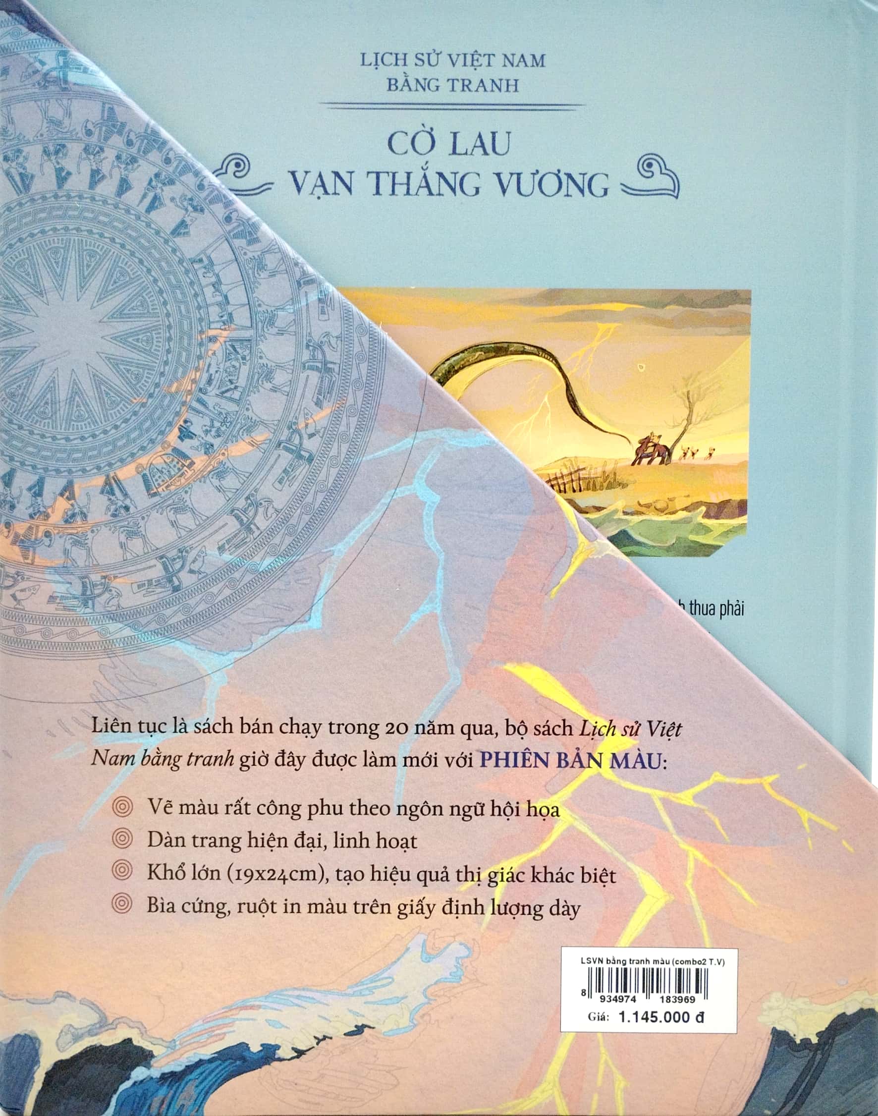 boxset lịch sử việt nam bằng tranh - bản màu - bìa cứng (hộp 8 cuốn) - Ảnh 6