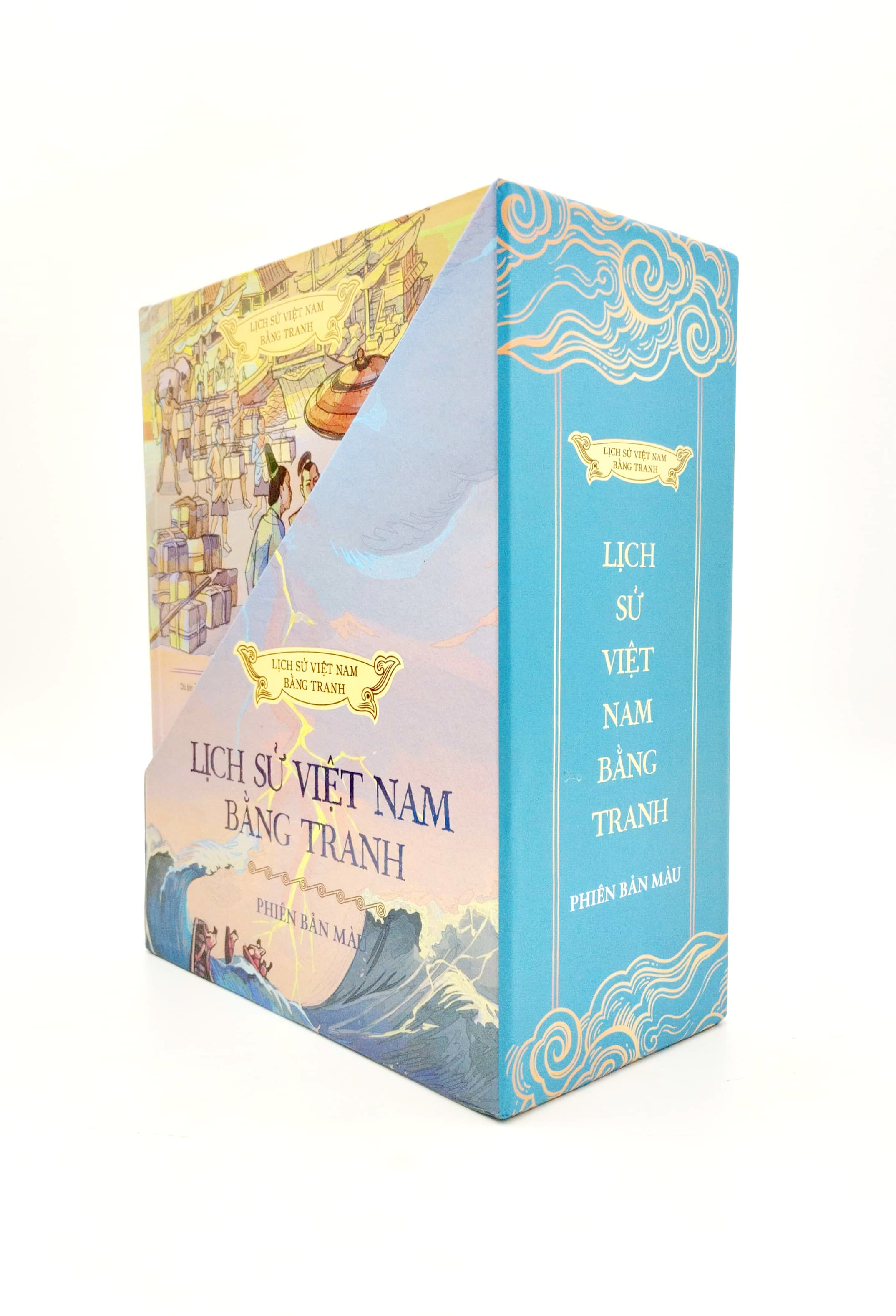 boxset lịch sử việt nam bằng tranh - bản màu - bìa cứng (hộp 8 cuốn) - Ảnh 8