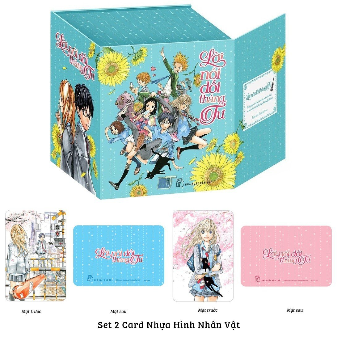 boxset lời nói dối tháng tư - tặng kèm 2 card nhựa hình nhân vật (bộ 12 tập) - Ảnh 4