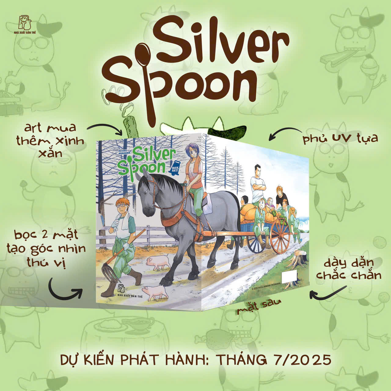 Boxset Manga - Silver Spoon: Tập 1 - 15 (Hộp 15 Cuốn) - Tặng Kèm Shikishi Có In Chữ Viết Độc Quyền Của Tác Giả Dành Cho Độc Giả Việt Nam - Ảnh 3