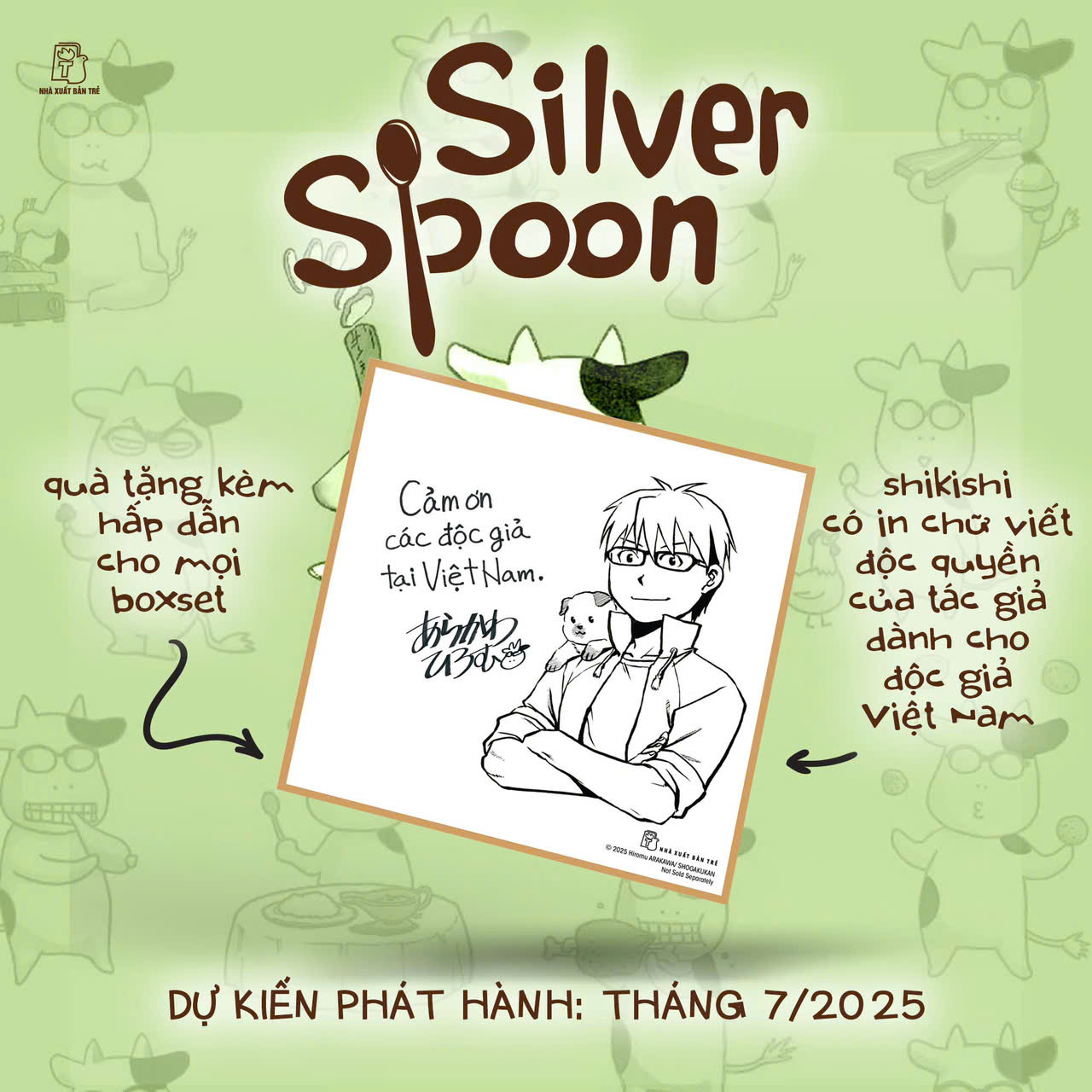Boxset Manga - Silver Spoon: Tập 1 - 15 (Hộp 15 Cuốn) - Tặng Kèm Shikishi Có In Chữ Viết Độc Quyền Của Tác Giả Dành Cho Độc Giả Việt Nam - Ảnh 4