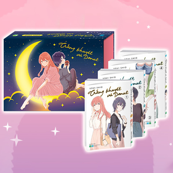 Boxset Manga - Trăng Khuyết Và Donut: Tập 1 - 4 (Hộp 4 Tập)
