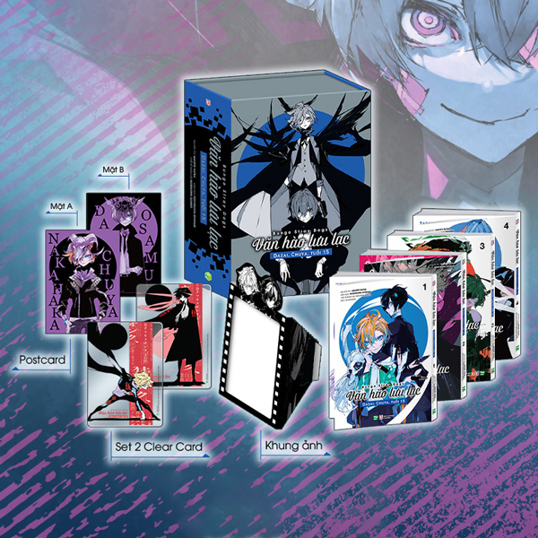 Boxset Manga Văn Hào Lưu Lạc - Dazai, Chuya, Tuổi 15 (Hộp 4 Tập) - Bản Đặc Biệt - Tặng Kèm 1 Postcard 2 Mặt + 2 Clear Card Hình Nhân Vật + 1 Khung Ảnh