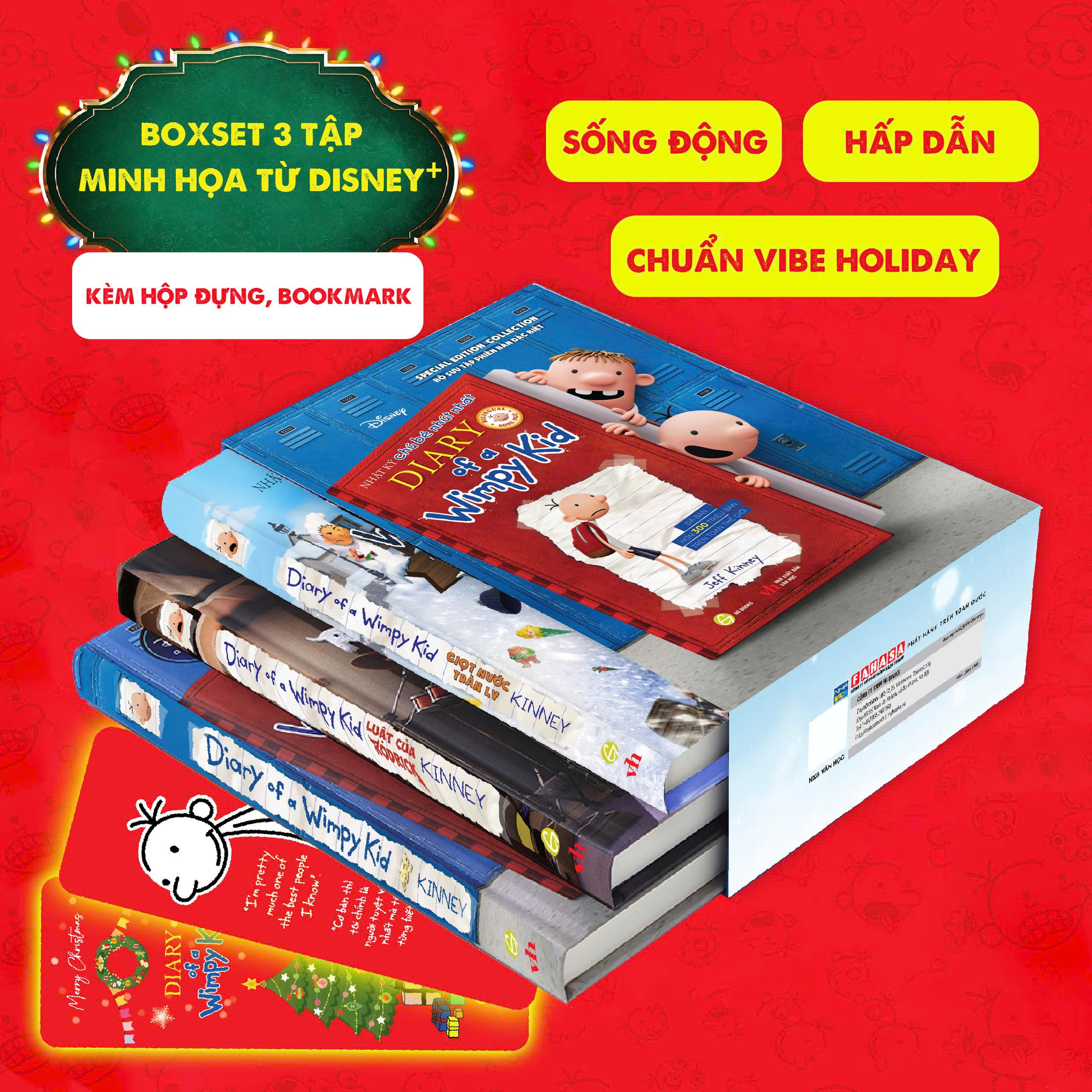 Boxset Nhật Ký Chú Bé Nhút Nhát - Diary Of A Wimpy Kid - Holiday Collection - Phiên Bản Giới Hạn Disney+ (Hộp 3 Cuốn) - Ảnh 3