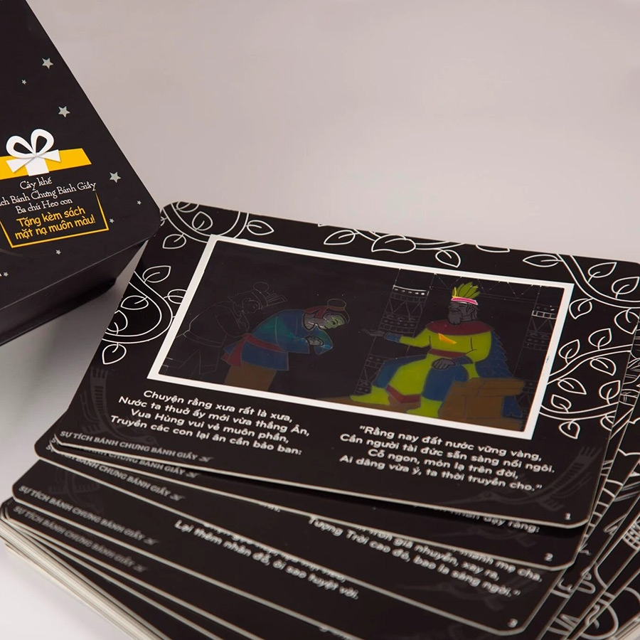 boxset sách chiếu bóng thần kỳ: cây khế + sự tích bánh chưng bánh giầy + ba chú heo con - Ảnh 6