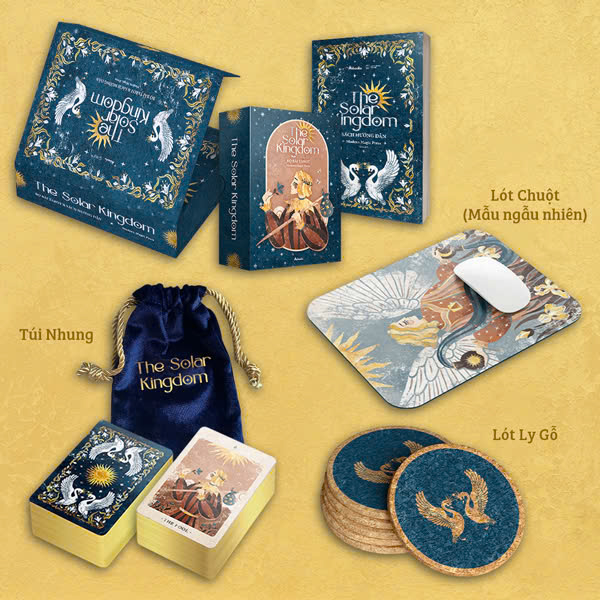 Boxset The Solar Kingdom Việt Hóa (Bộ Bài + Sách Hướng Dẫn) - Bản Đặc Biệt - Tặng Kèm Random Mẫu Lót Chuột + Lót Ly Gỗ Ép + Túi Nhung Mềm Cao Cấp