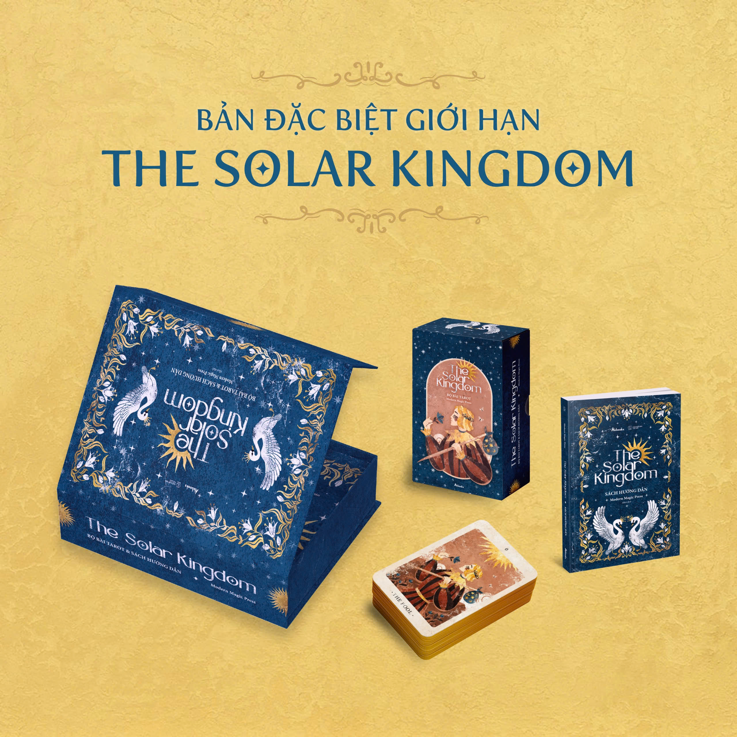 Boxset The Solar Kingdom Việt Hóa (Bộ Bài + Sách Hướng Dẫn) - Bản Đặc Biệt - Tặng Kèm Random Mẫu Lót Chuột + Lót Ly Gỗ Ép + Túi Nhung Mềm Cao Cấp - Ảnh 2