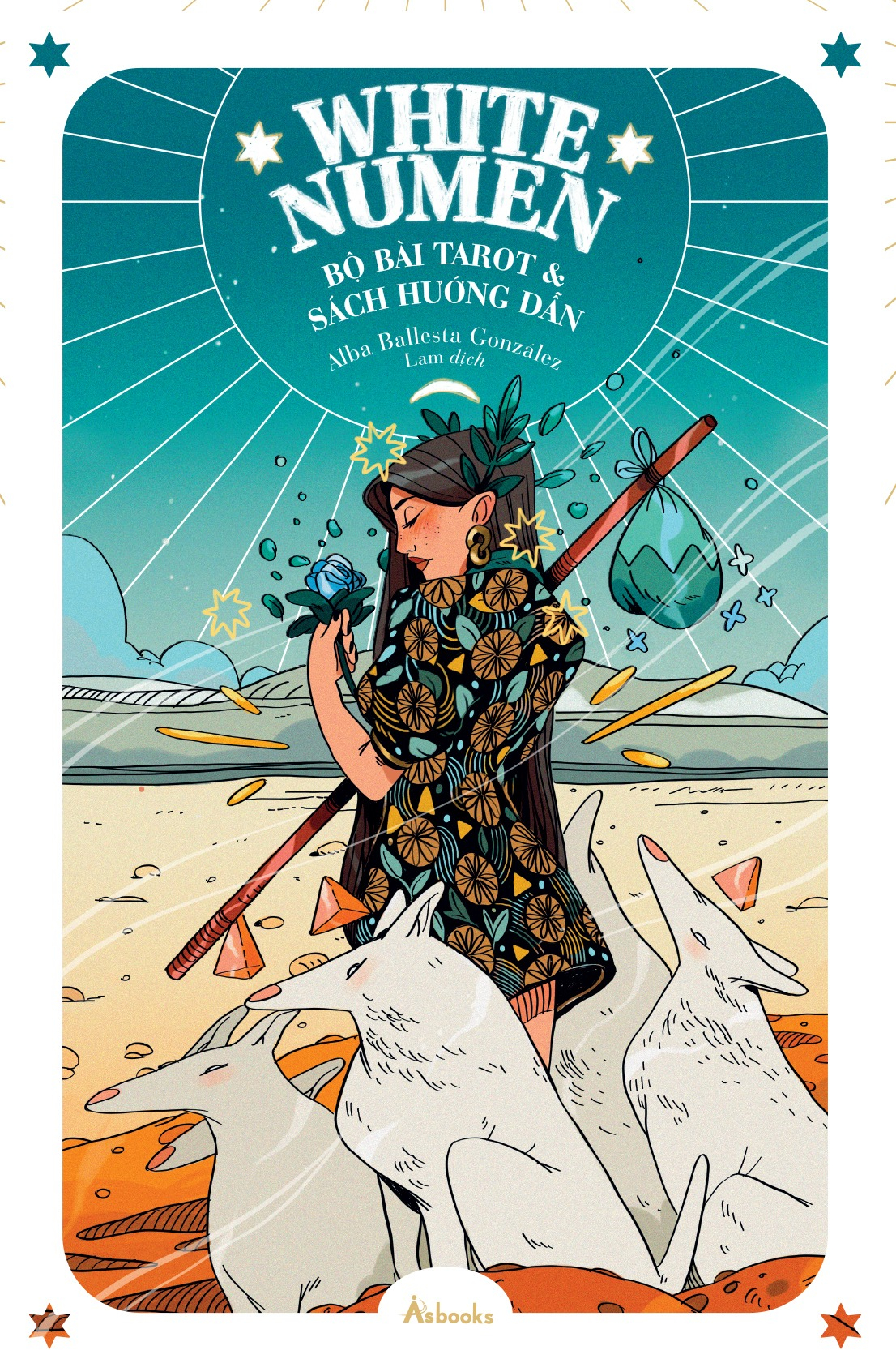 boxset white numen tarot (bộ bài + sách hướng dẫn) - tặng kèm bộ quà all-in: sổ xé in bìa art bài + bộ postcard in hình art bài kèm lịch 2025 + móc khóa in art bài random - Ảnh 3