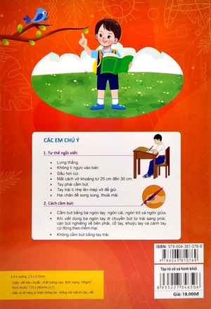 bước đầu học viết tập tô số và hình khối (dành cho bé từ 3 - 6 tuổi) - Ảnh 6