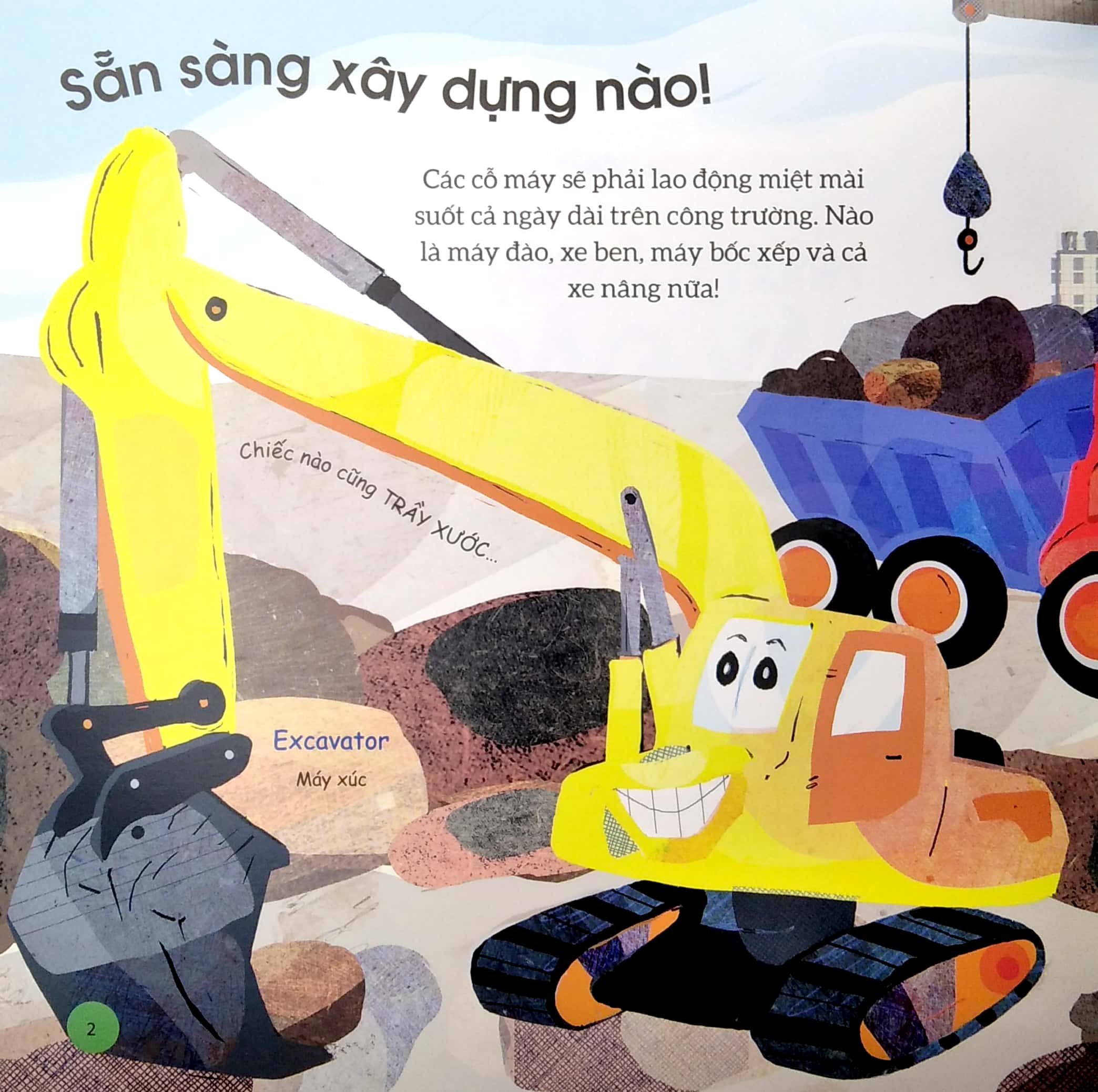busy machines - digger: những cỗ máy năng nổ - máy đào đất (song ngữ anh - việt) - Ảnh 3