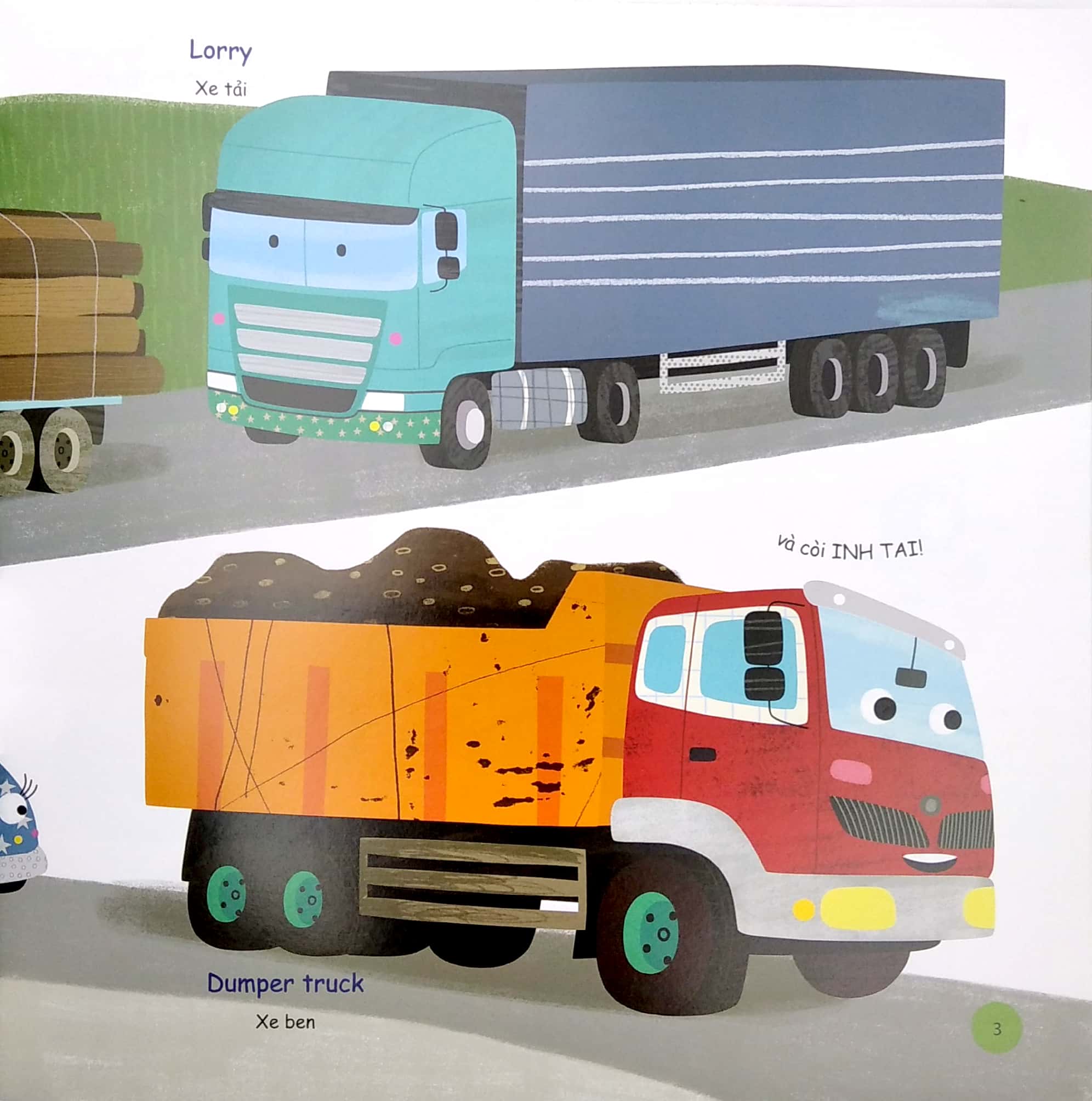 busy machines - trucks: những cỗ máy năng nổ - xe tải (song ngữ anh - việt) - Ảnh 4